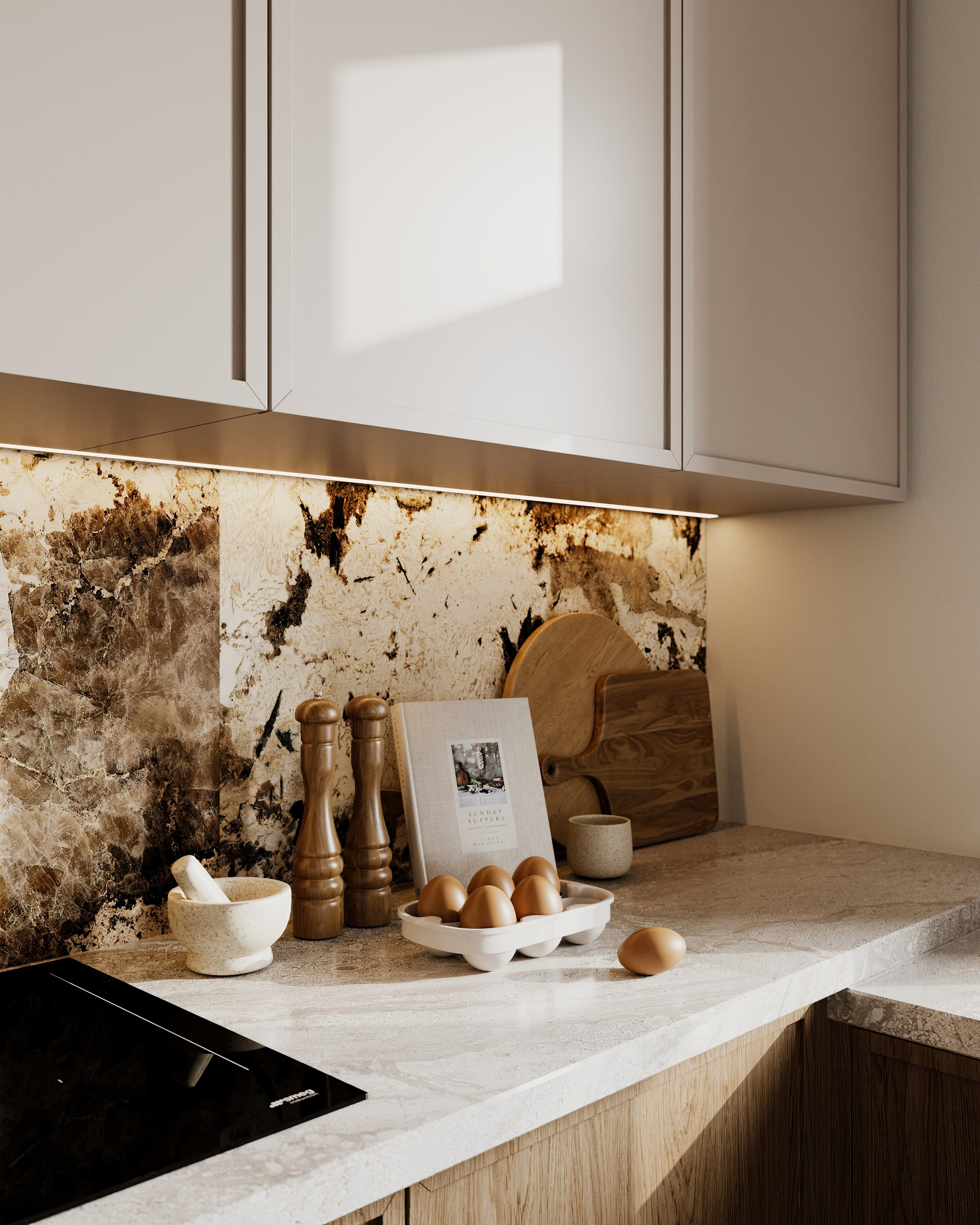 Полянка кухня-гостиная-прихожая-коридор. Визуализатор Векшина Елена