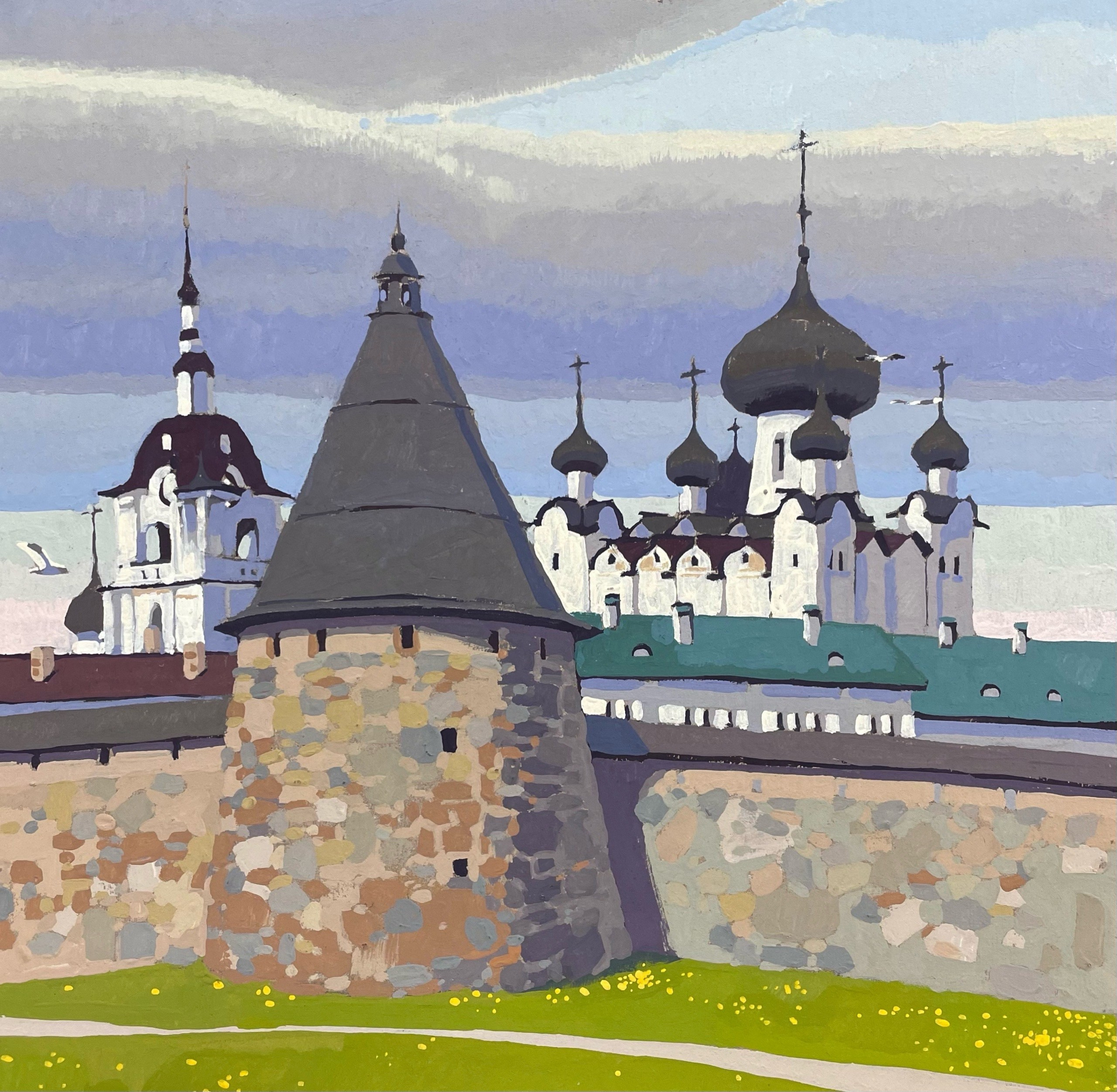 Соловецкие острова. Художница Лиза Владимирова