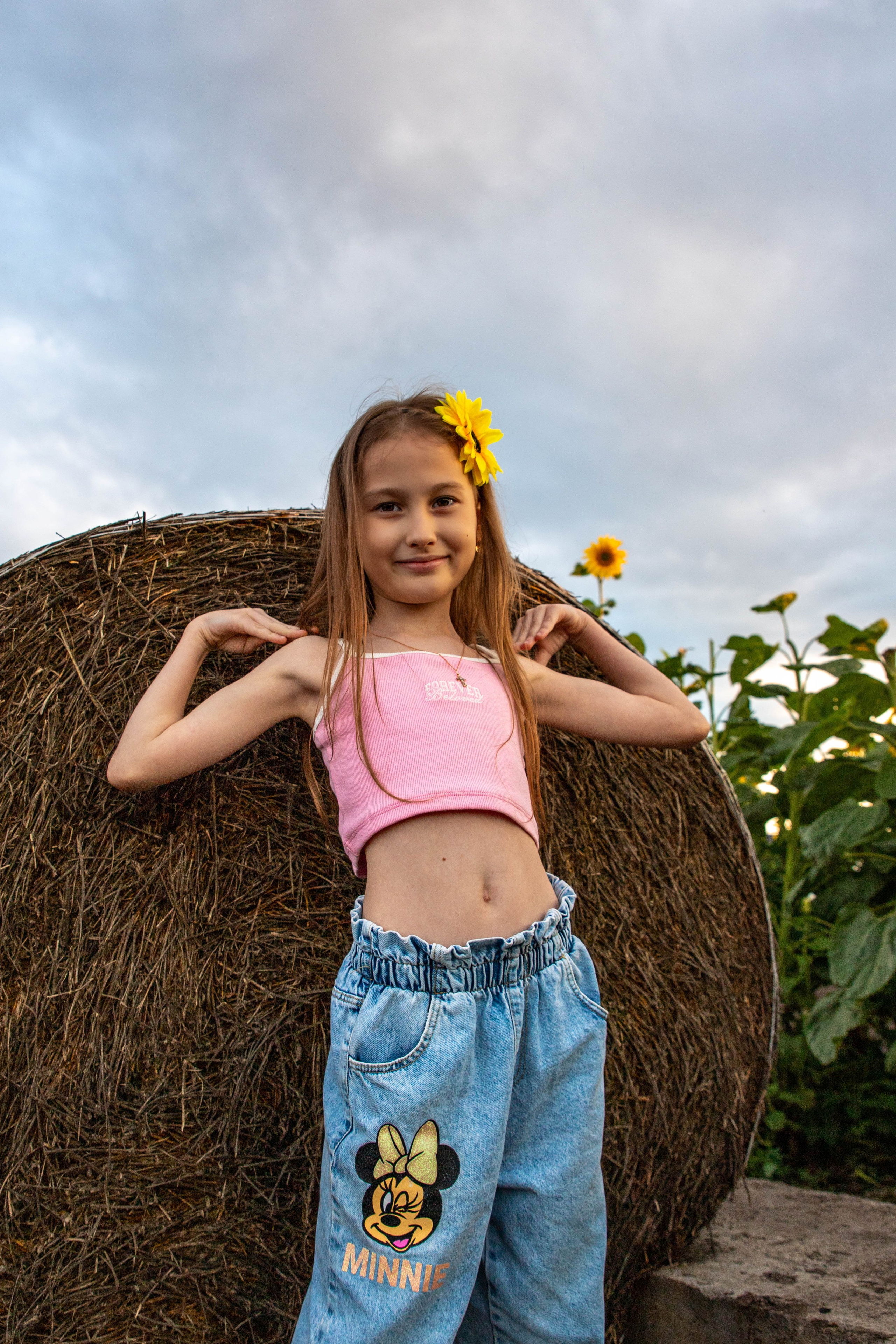 Фотосет в подсолнухах. Алена и Арина. Фотограф Лапочкина Татьяна
