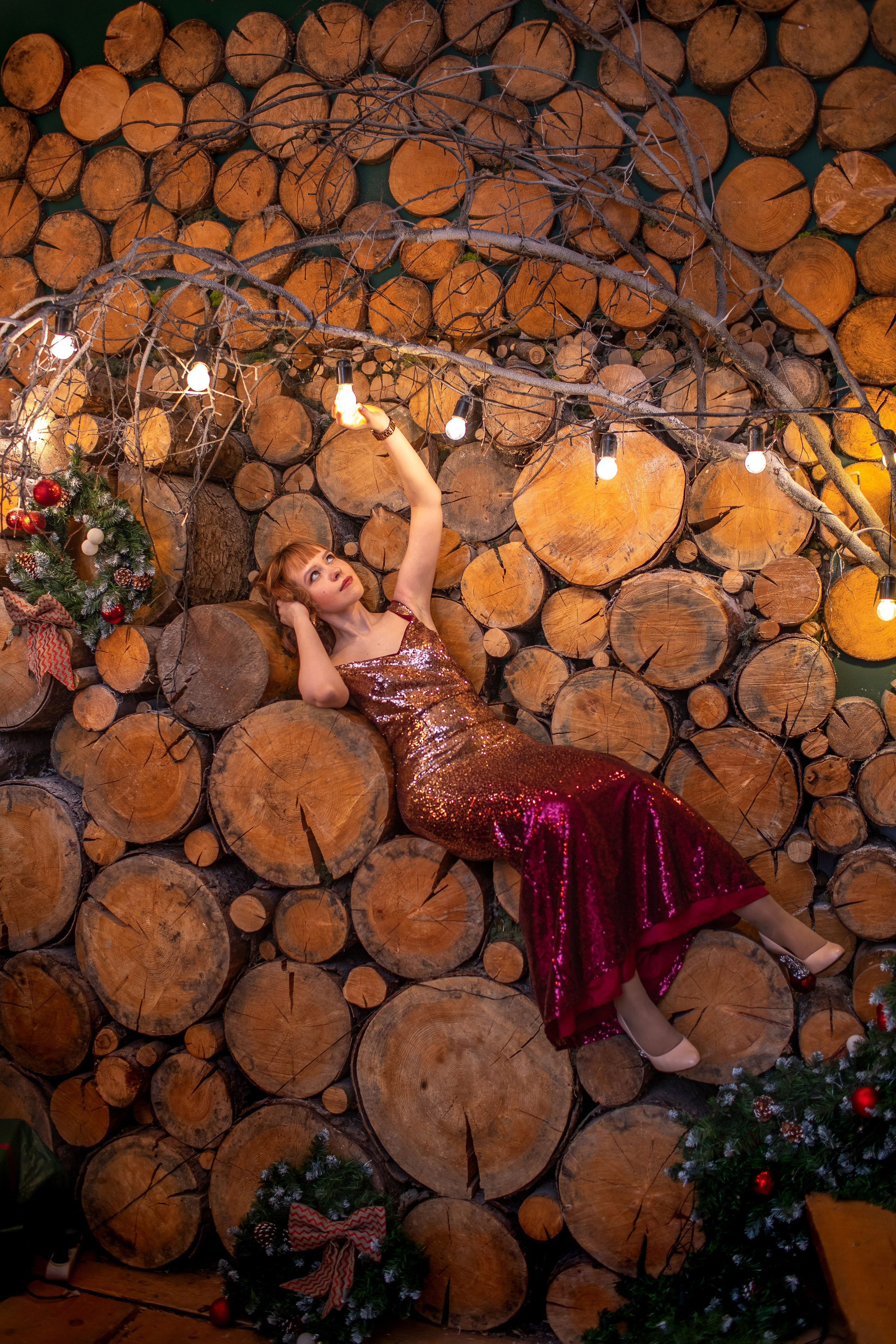 Новогодняя фотосессия женская семейная индивидуальная в студии. Ваш фотограф в Москве — Зернова Лидия