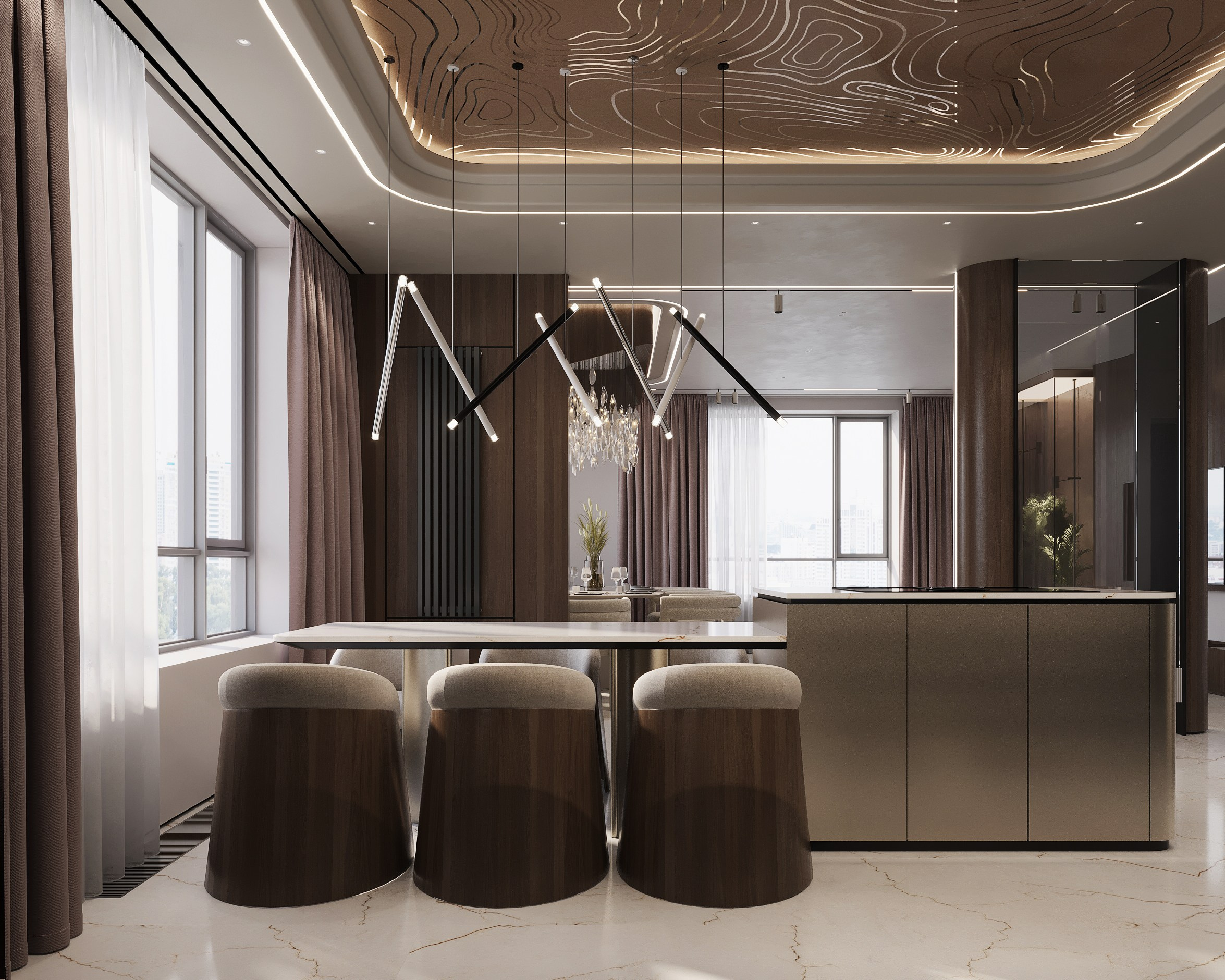 ЖК «Аль-Фараби 27», 120 м². Room Design Studio