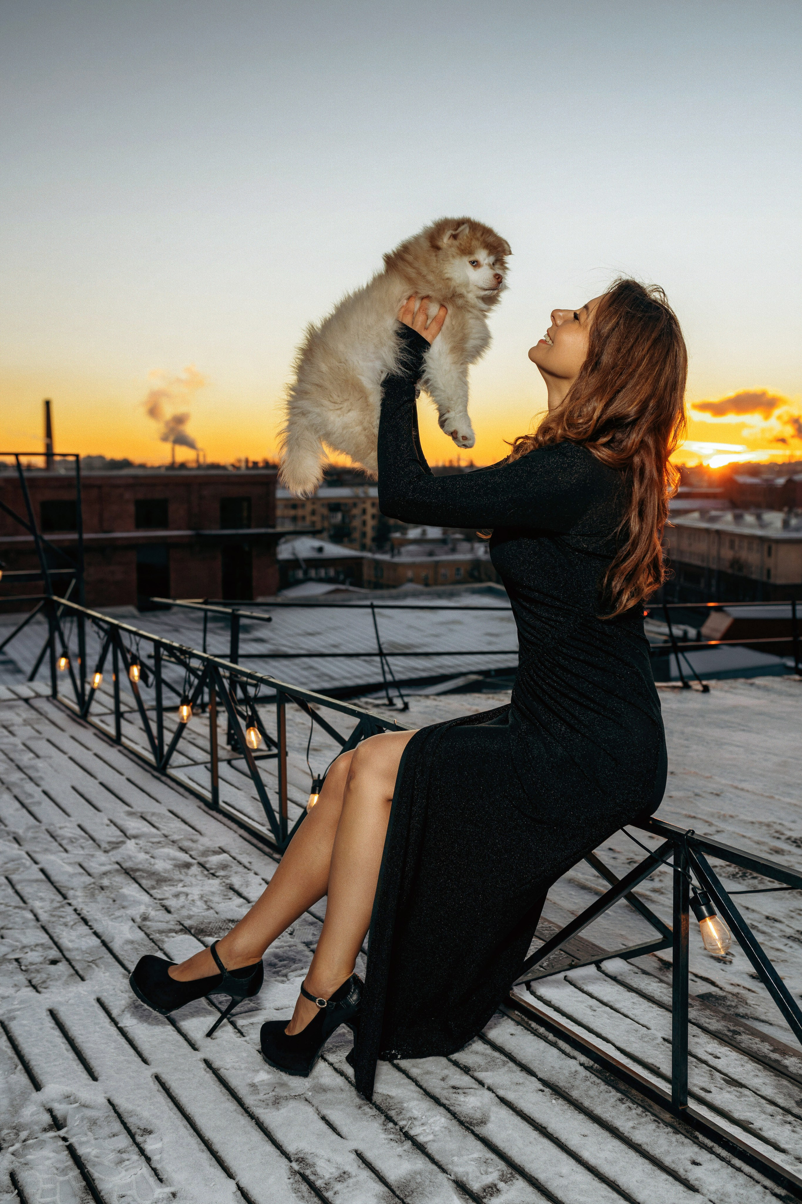 Съёмка со щенками