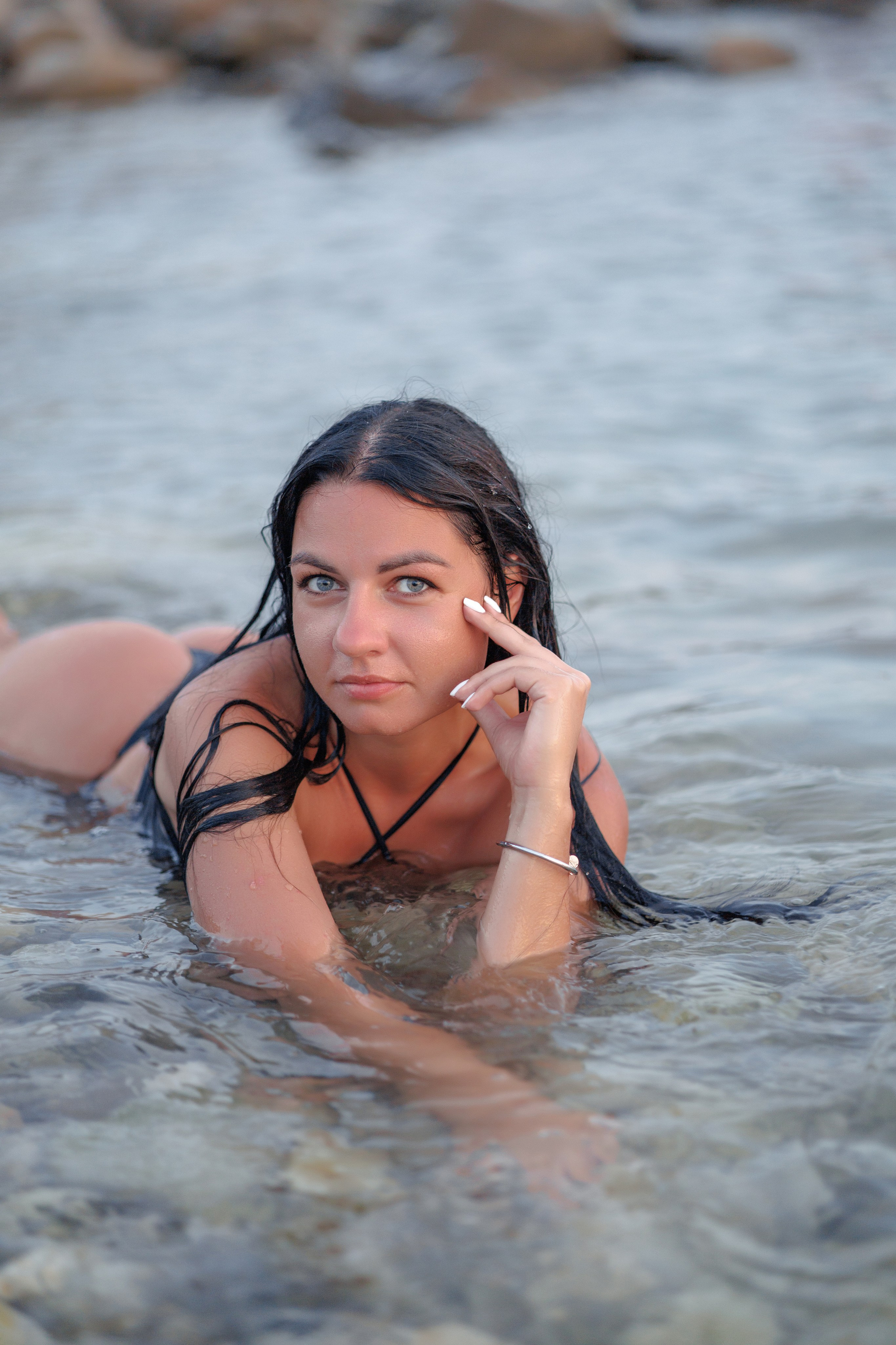 Закат на пляже Тонкий мыс. Семейный и портретный фотограф в Геленджике Любовь Бодрова