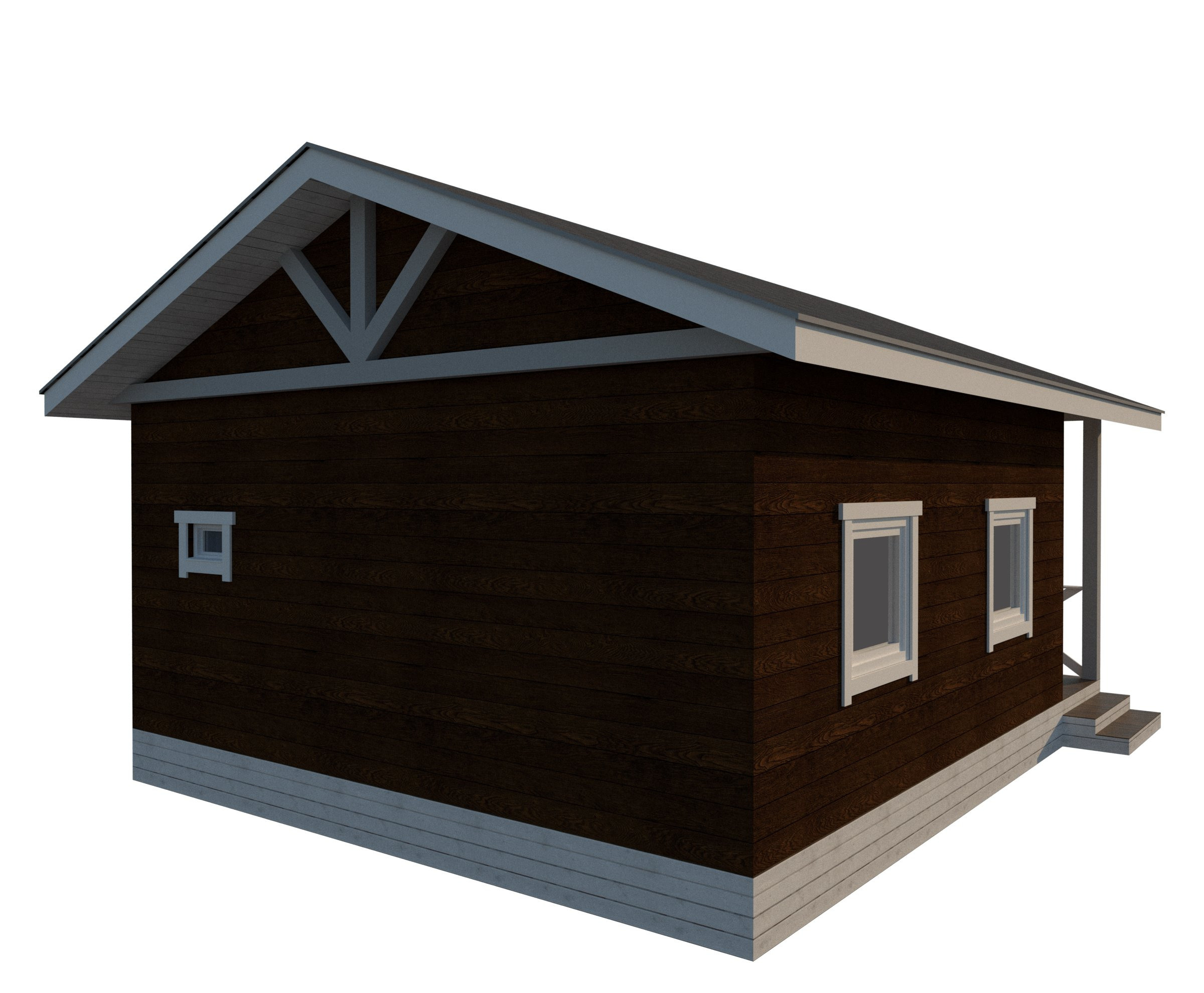 Дом 6×7,5 м. с сауной. EgrBuilder