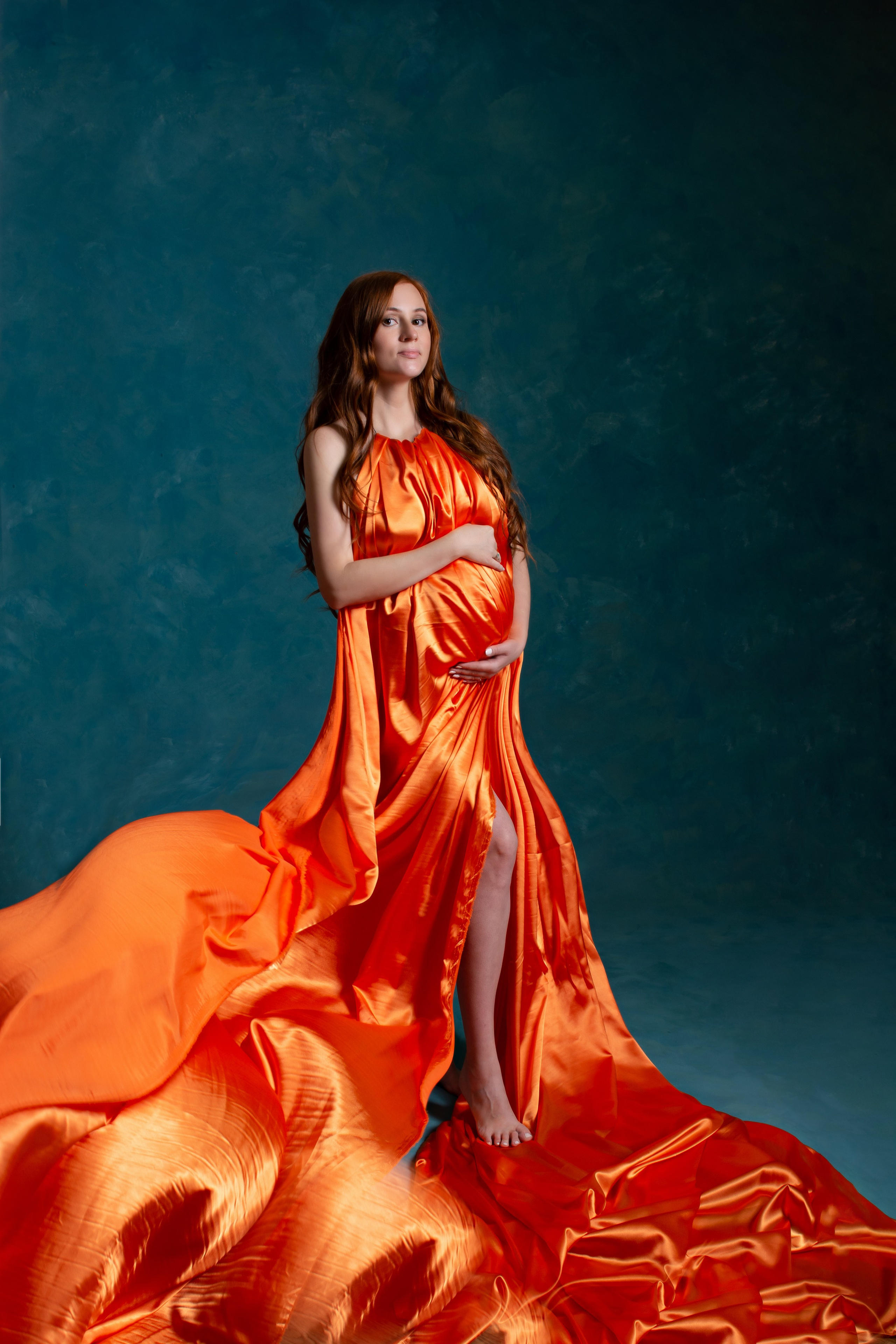 В летящих тканях. Фотосессия беременности — Крылова Натали — Москва