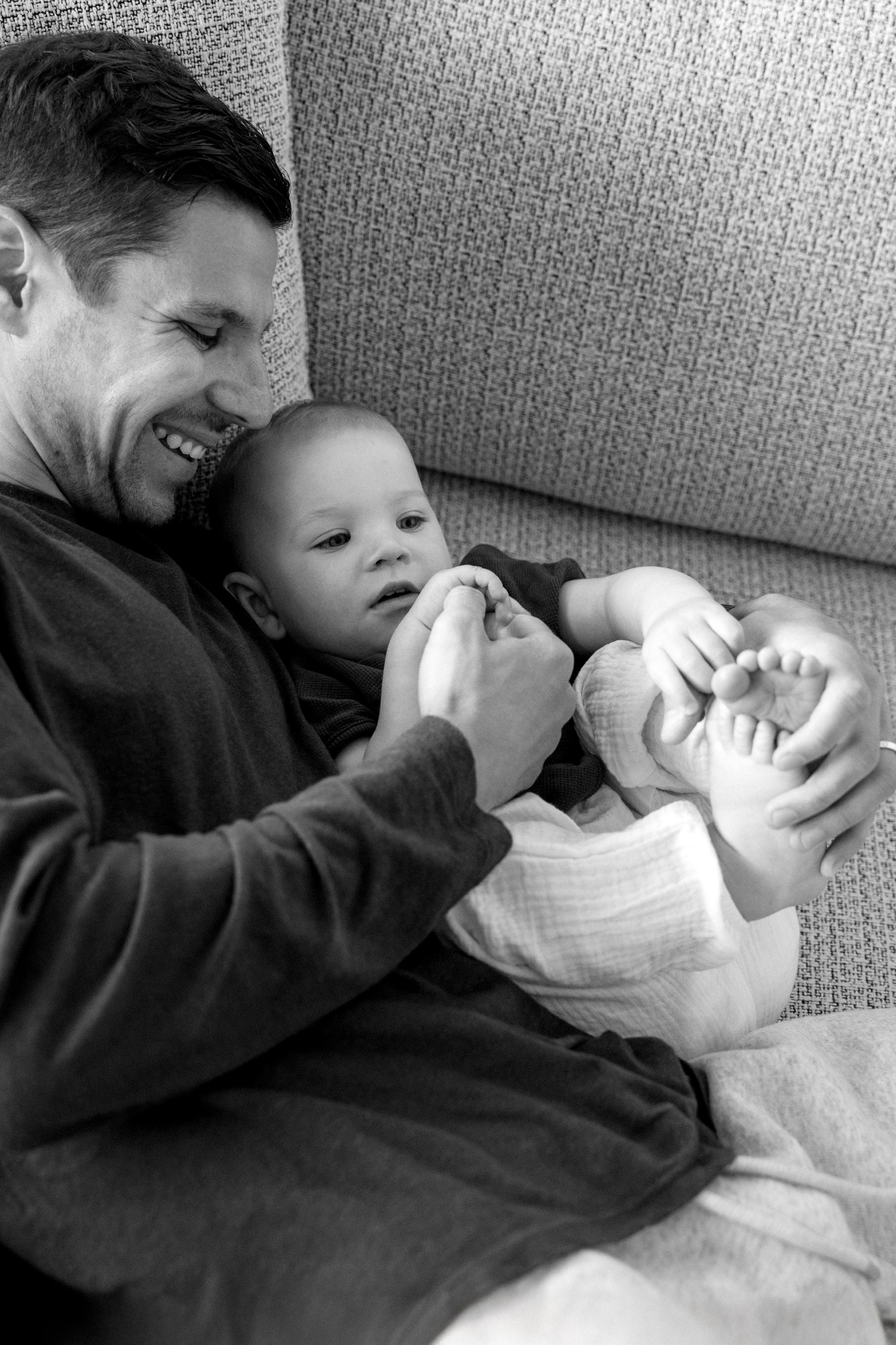 One year old at home. Wedding and family photographer