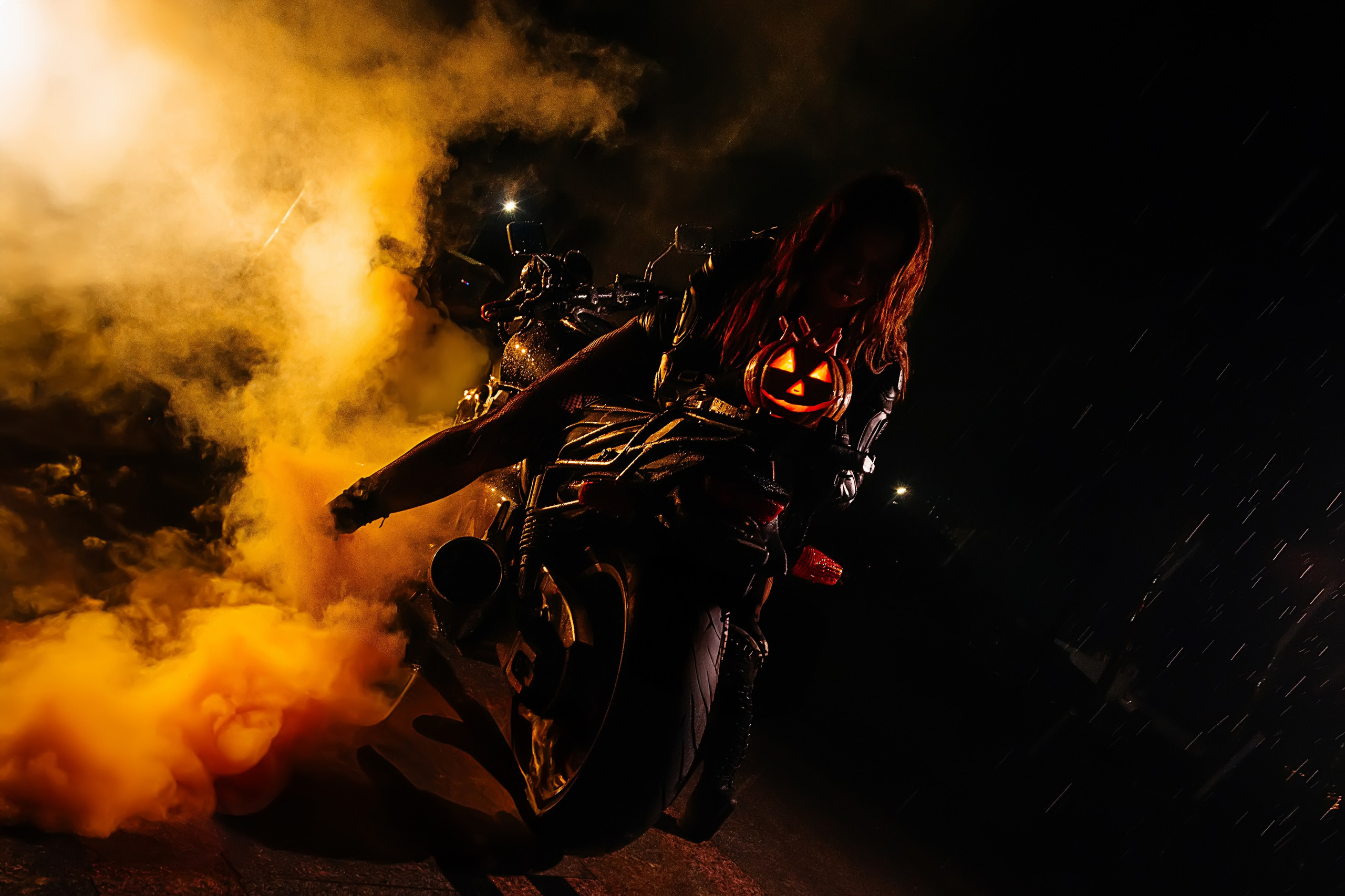 Хэллоуин на мотоцикле. Репортажный и портретный фотограф Анапа Екатерина Волкова