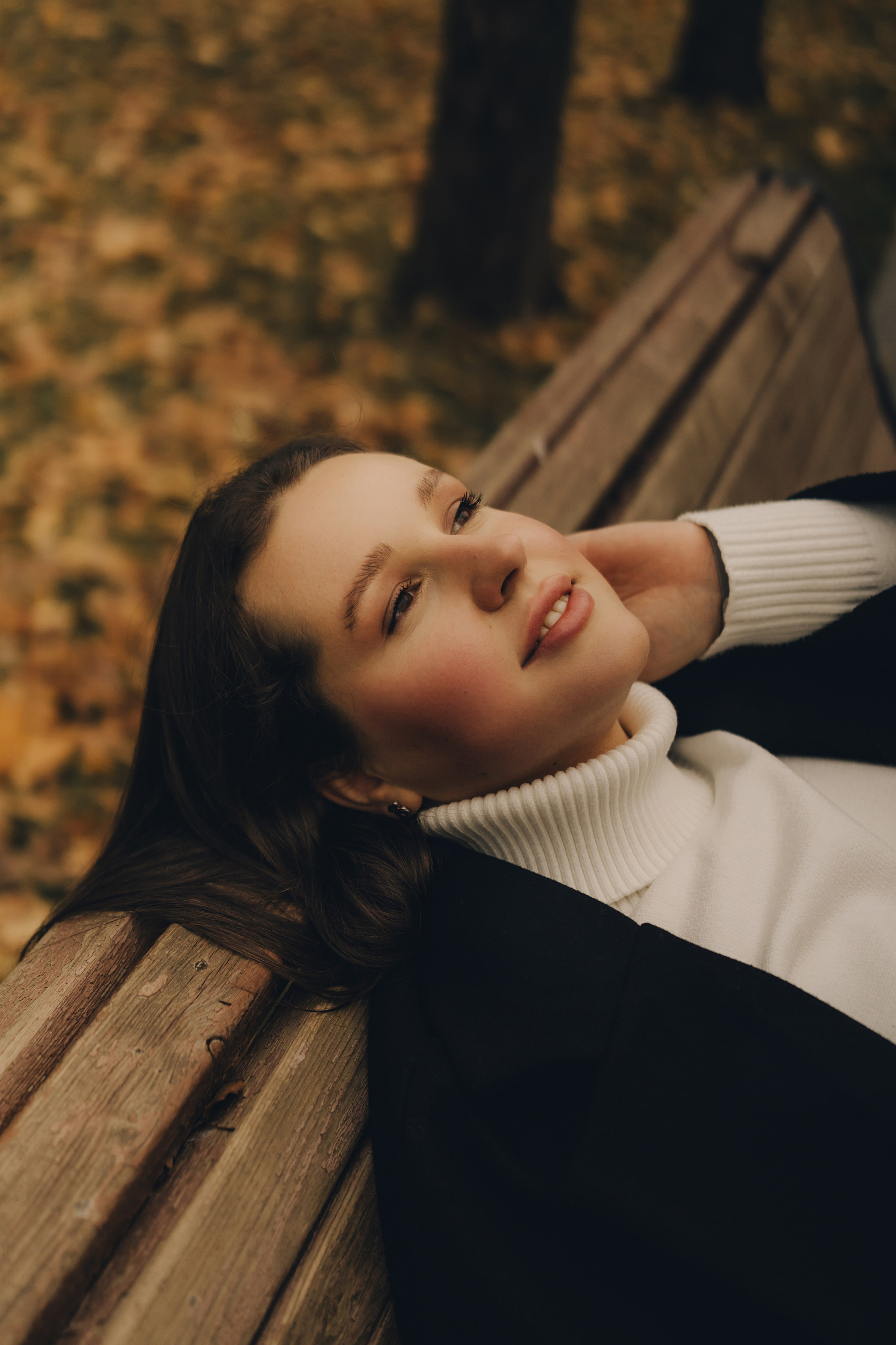 Елена | осенняя фотосессия северный Речной вокзал. Портретный фотограф Москва