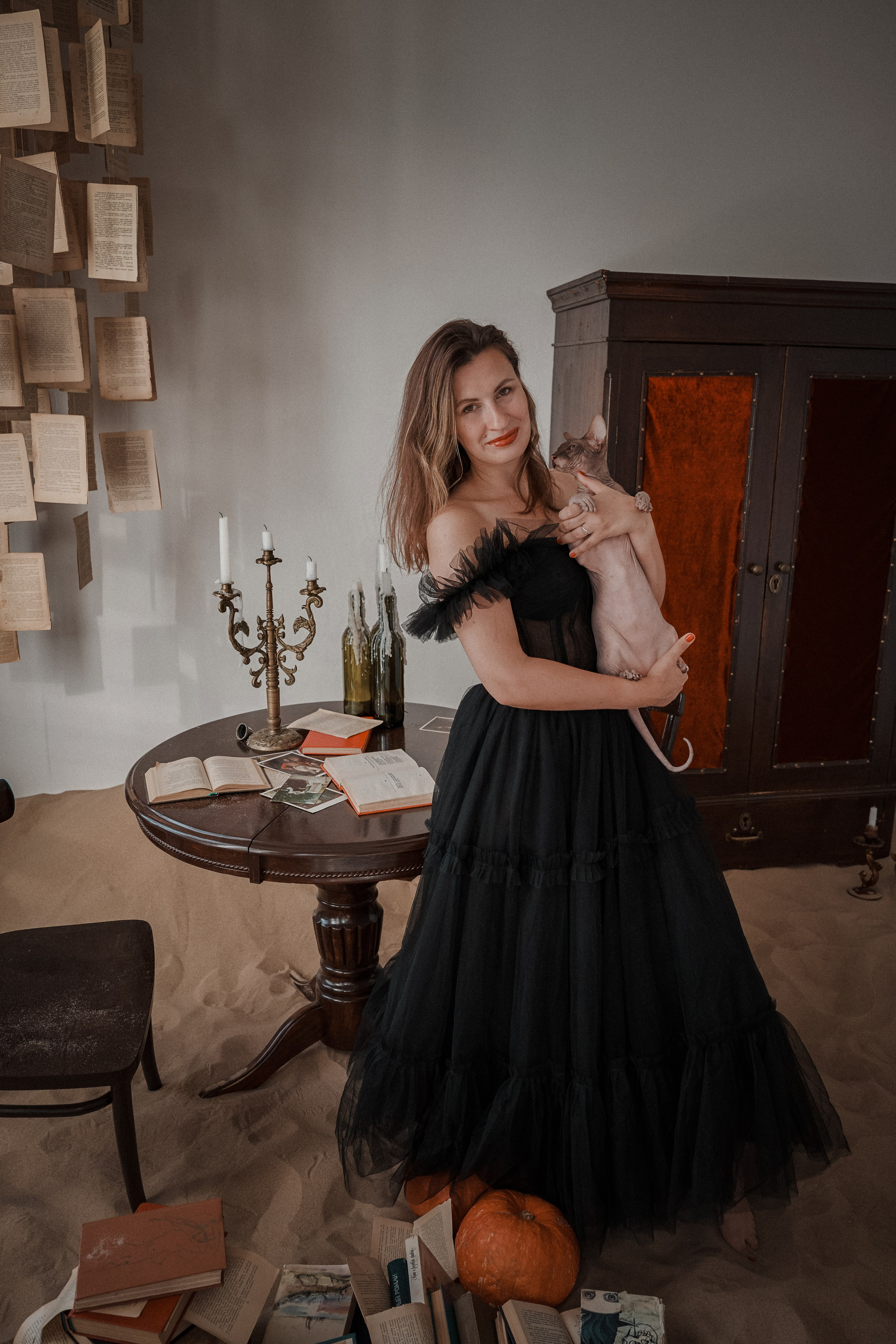 Мария, коты Рамсик и Вася. Фотограф анималист в Казани Алина Сулейманова. Фотограф животных