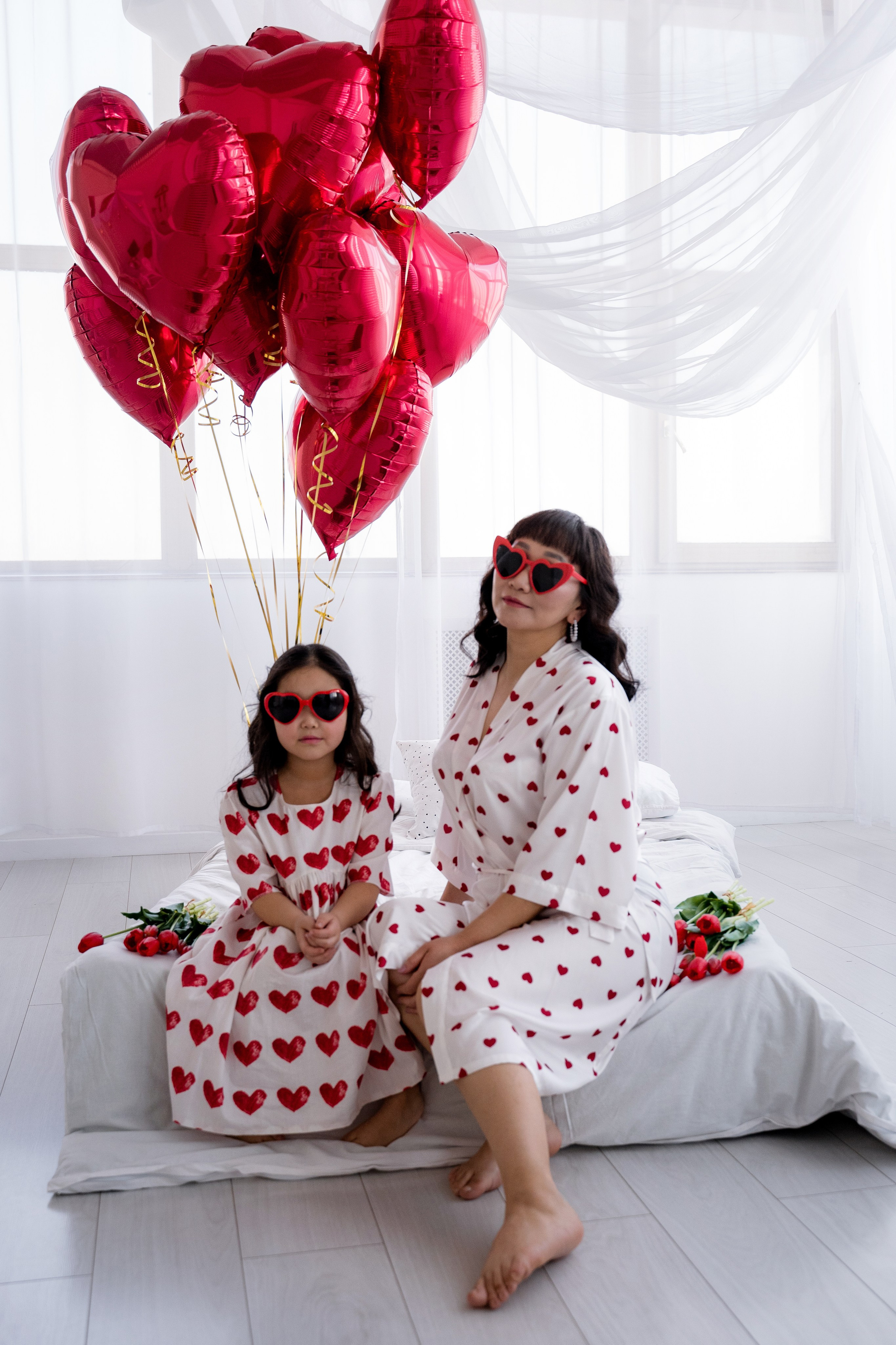 Платья Family look. Фотостудия Малина в городе Улан-Удэ. Фотограф Ирина Жарникова