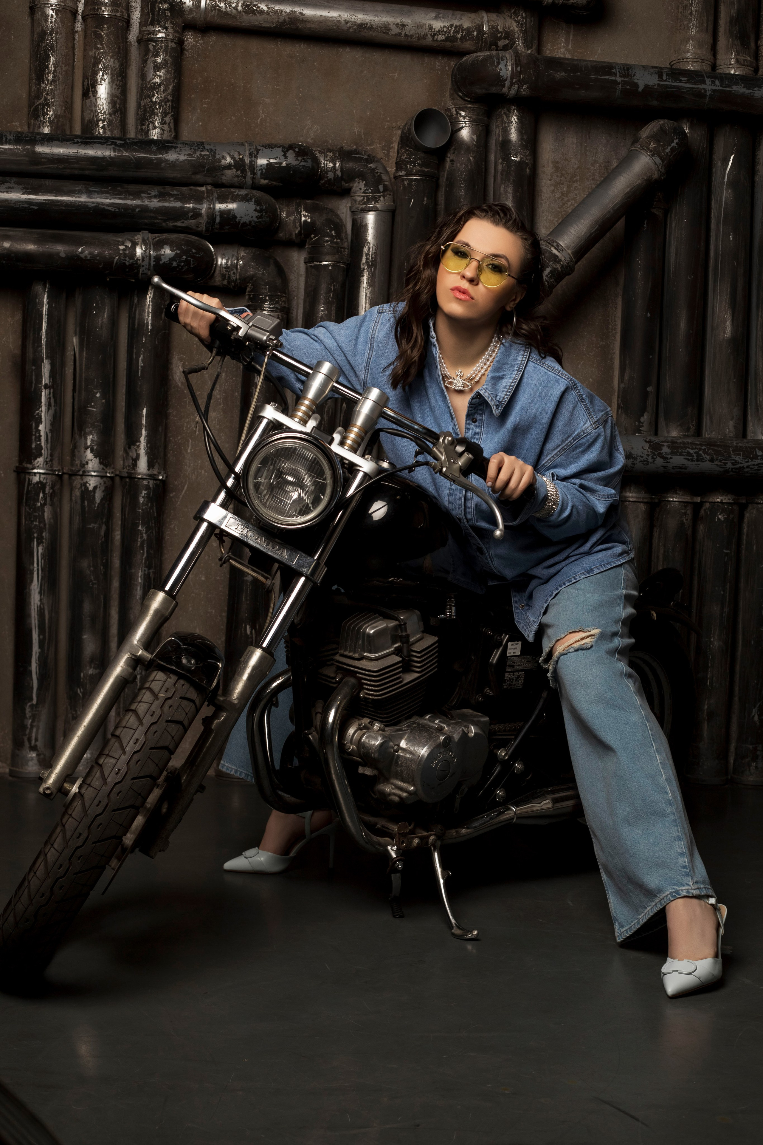 Фотосессия на мотоцикле