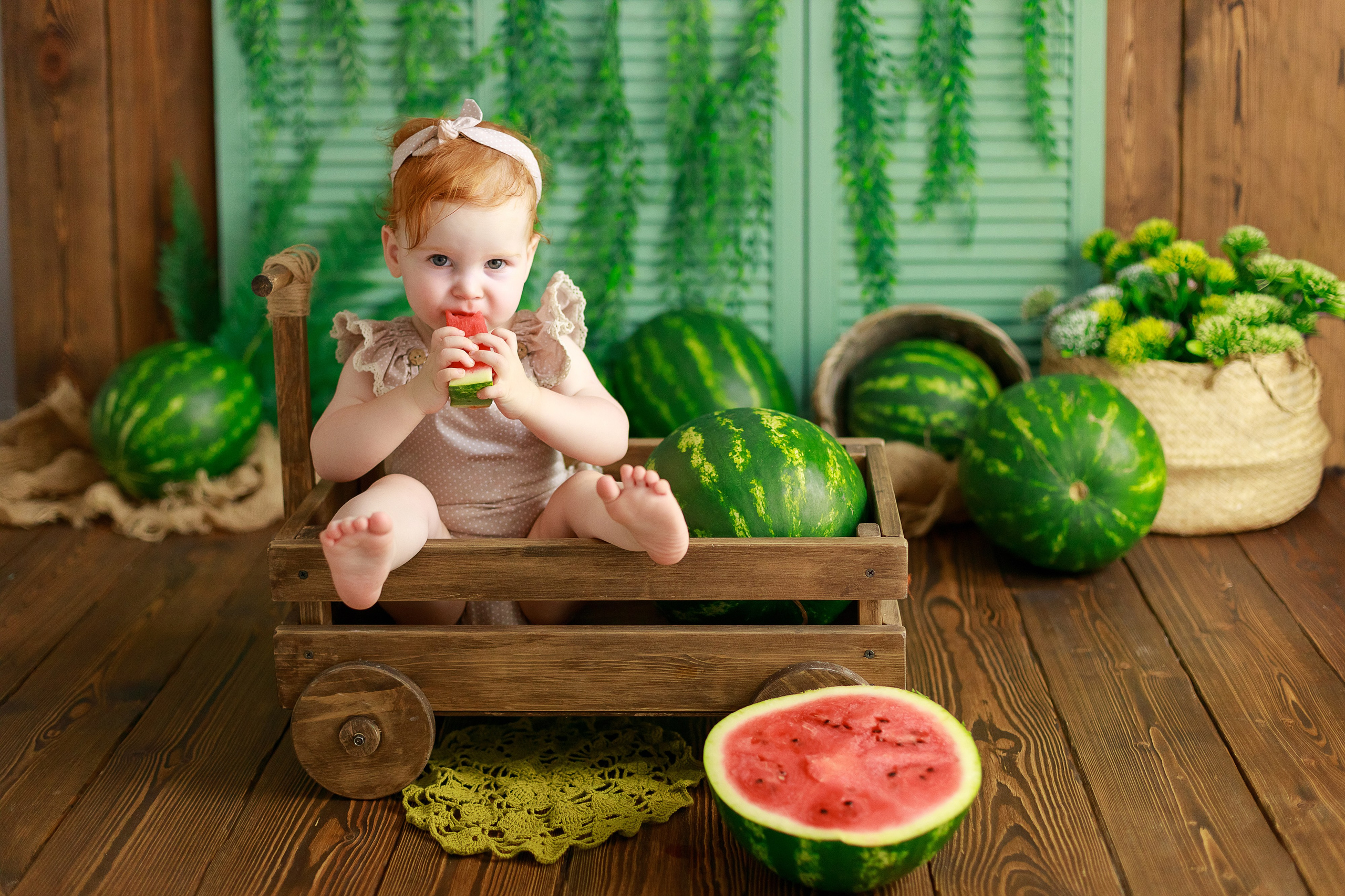 Детская арбузная фотосессия в Краснодаре. Детский и семейный фотограф в Краснодаре Альбина Морозова