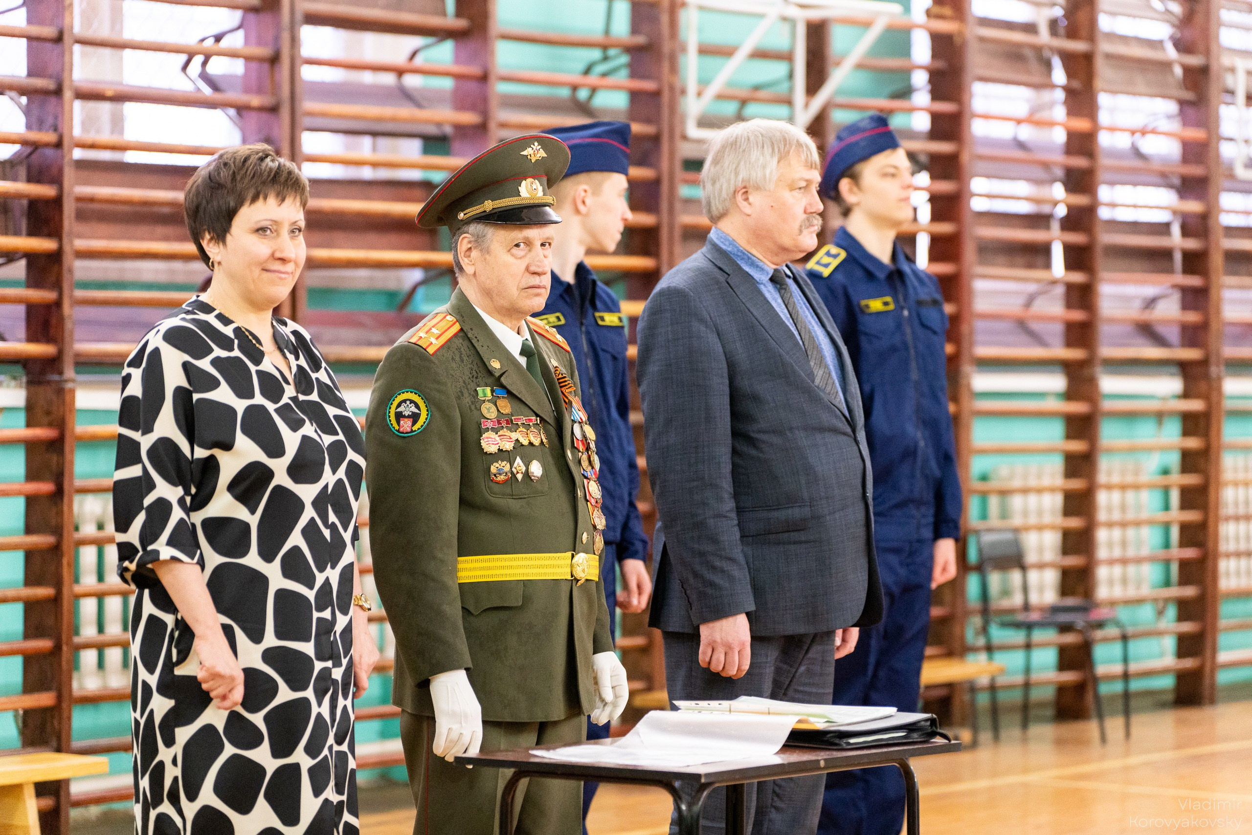Торжественное закрытие курса военной подготовки. Фотограф Владимир Коровяковский