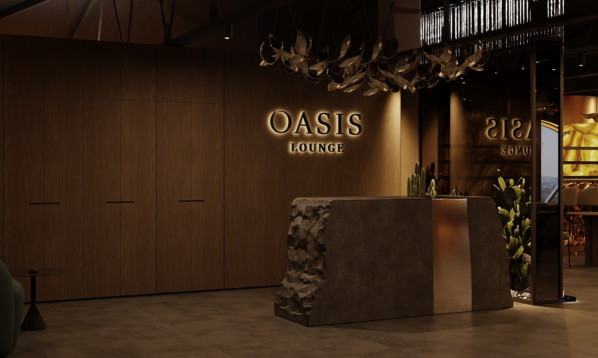 Кальянная Oazis Lounge. Студия дизайна интерьера в Москве T.Art Design