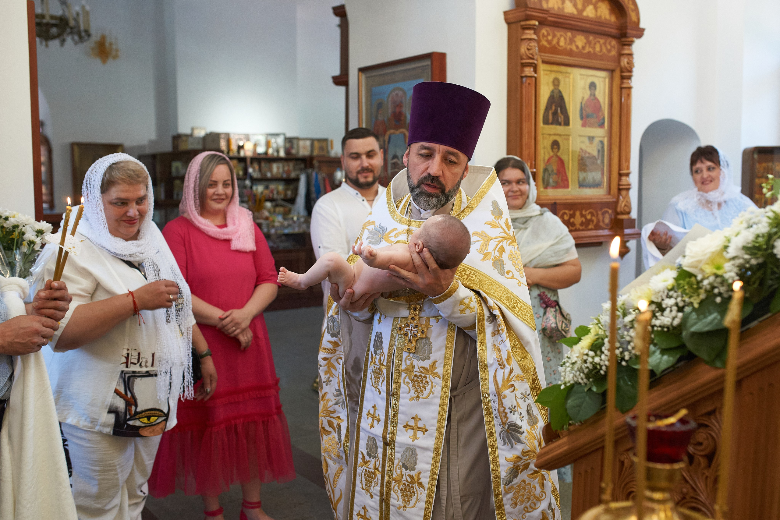 Крещение в  православном храме, Коньково, Москва