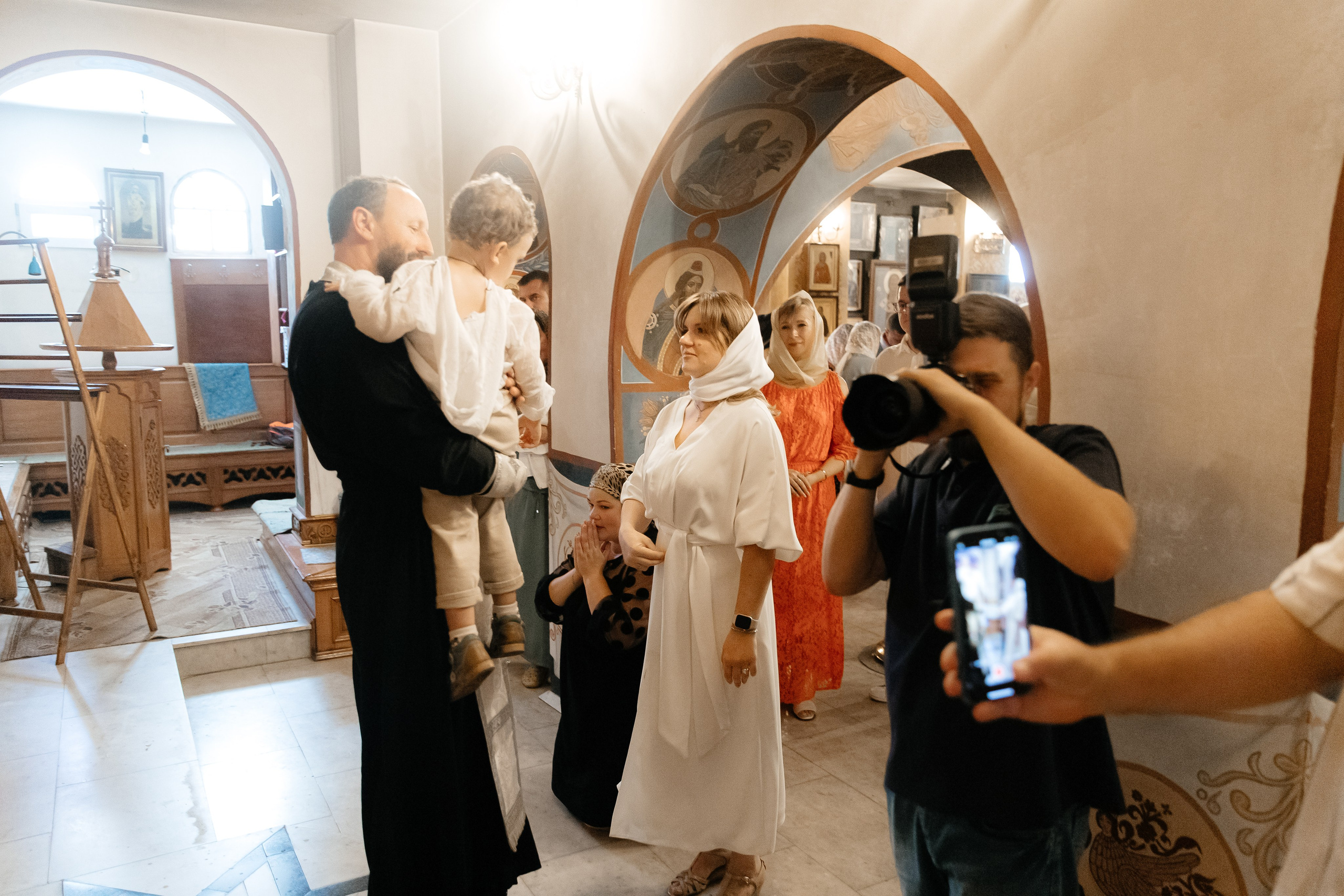 Крещение. Станица Кавказская. Свято-Никольский Храм. Свадебный фотограф Кропоткин Краснодар