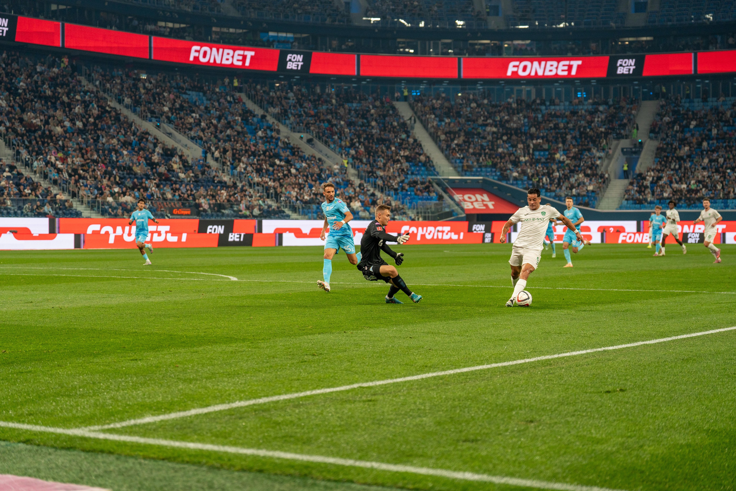 Атака Ахмата на Газпром Арене, спортивный фотограф Санкт-Петербург