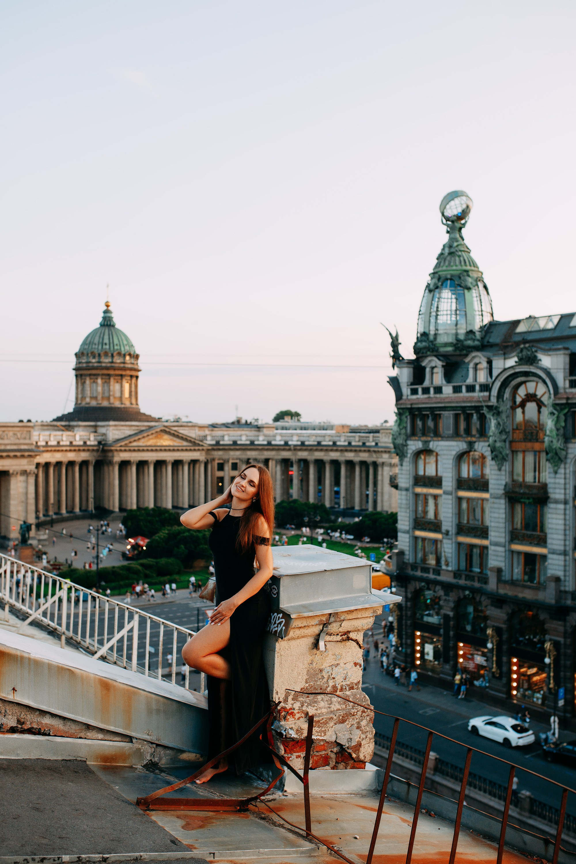 Крыша у Казанского и Зингера. Фотограф в Санкт-Петербурге Alina Film
