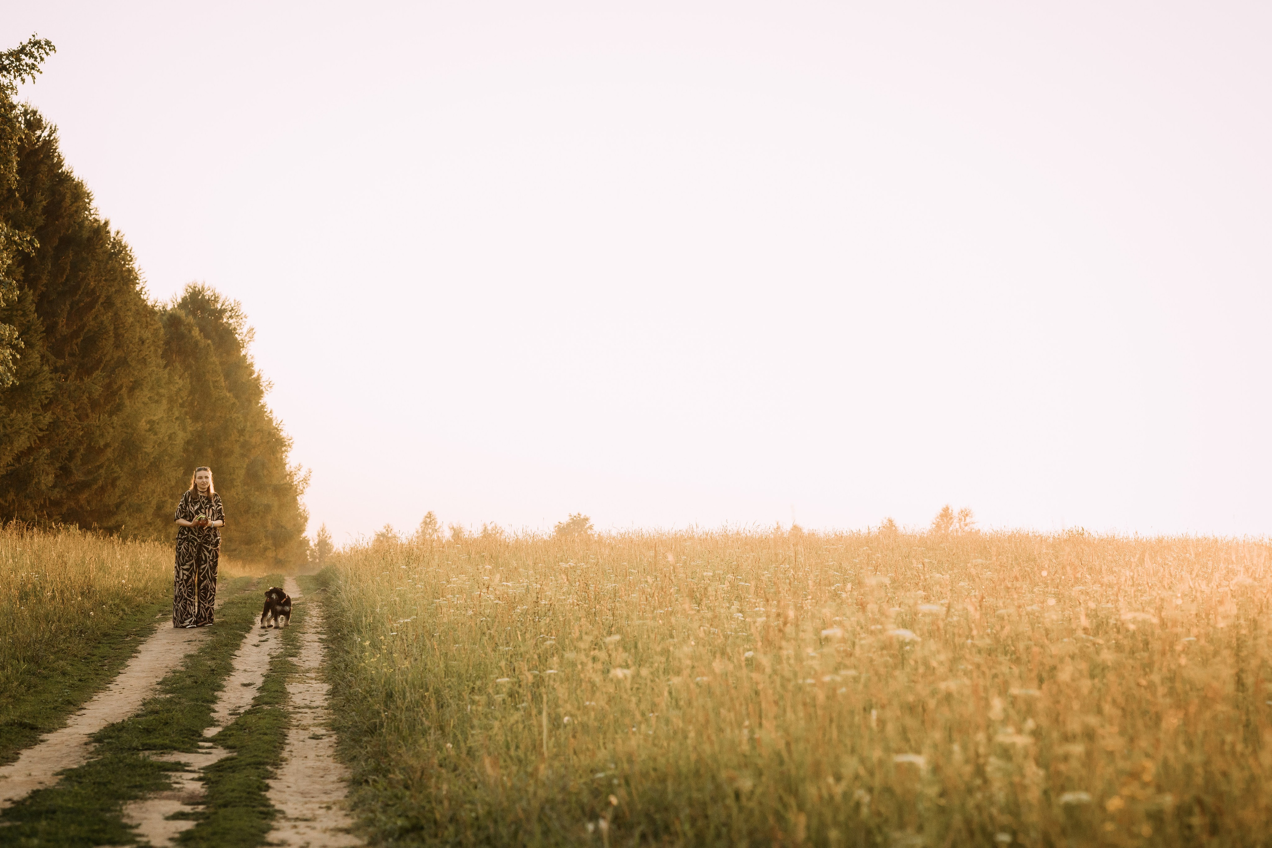 Фотопрогулка. Евгения и цвергшнауцер Ладушка. Фотограф Яна Матвеева в Ижевске