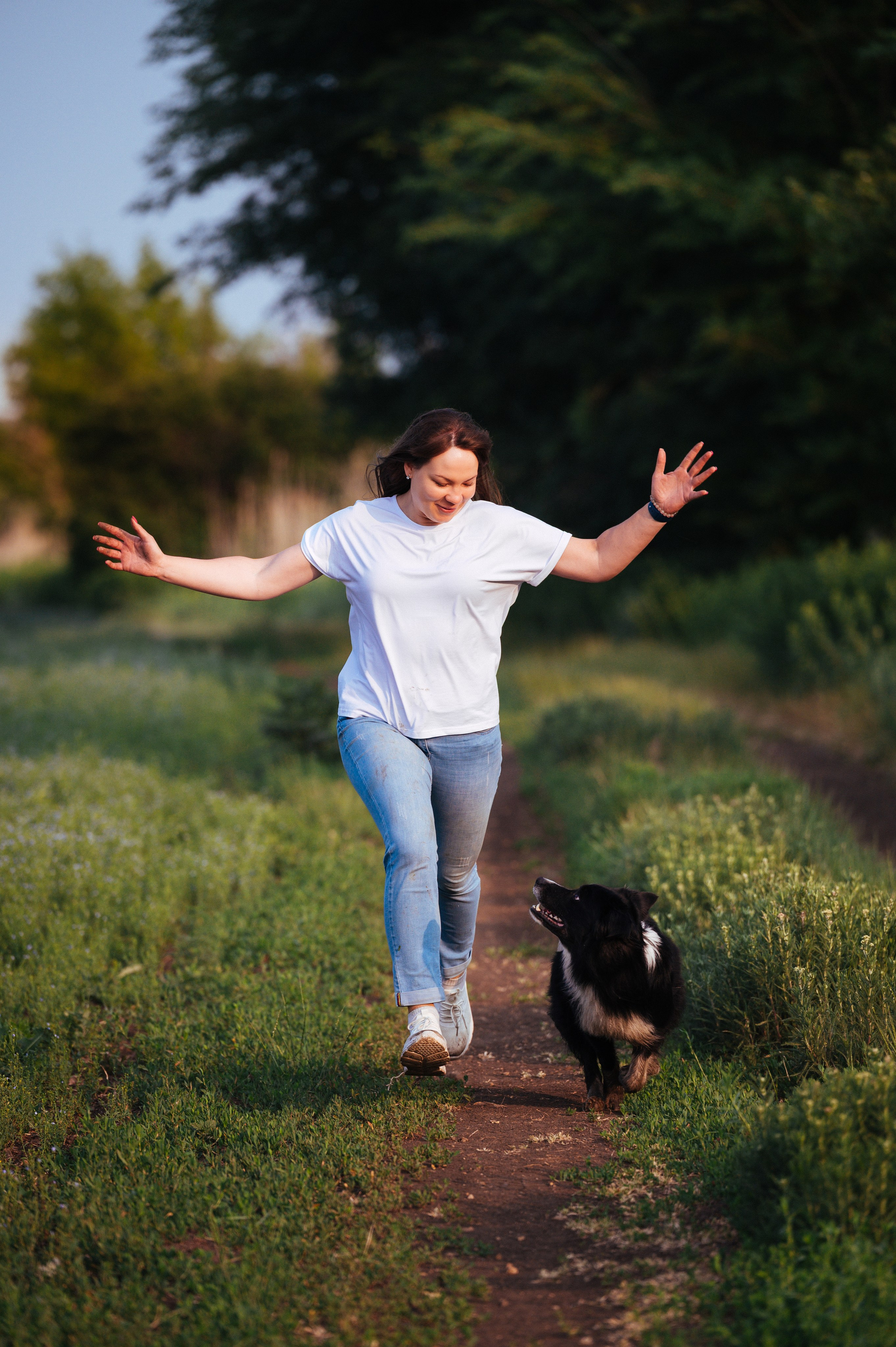 Прогулка на рассвете с бордер-колли. Фотограф в Ростове —на — Дону