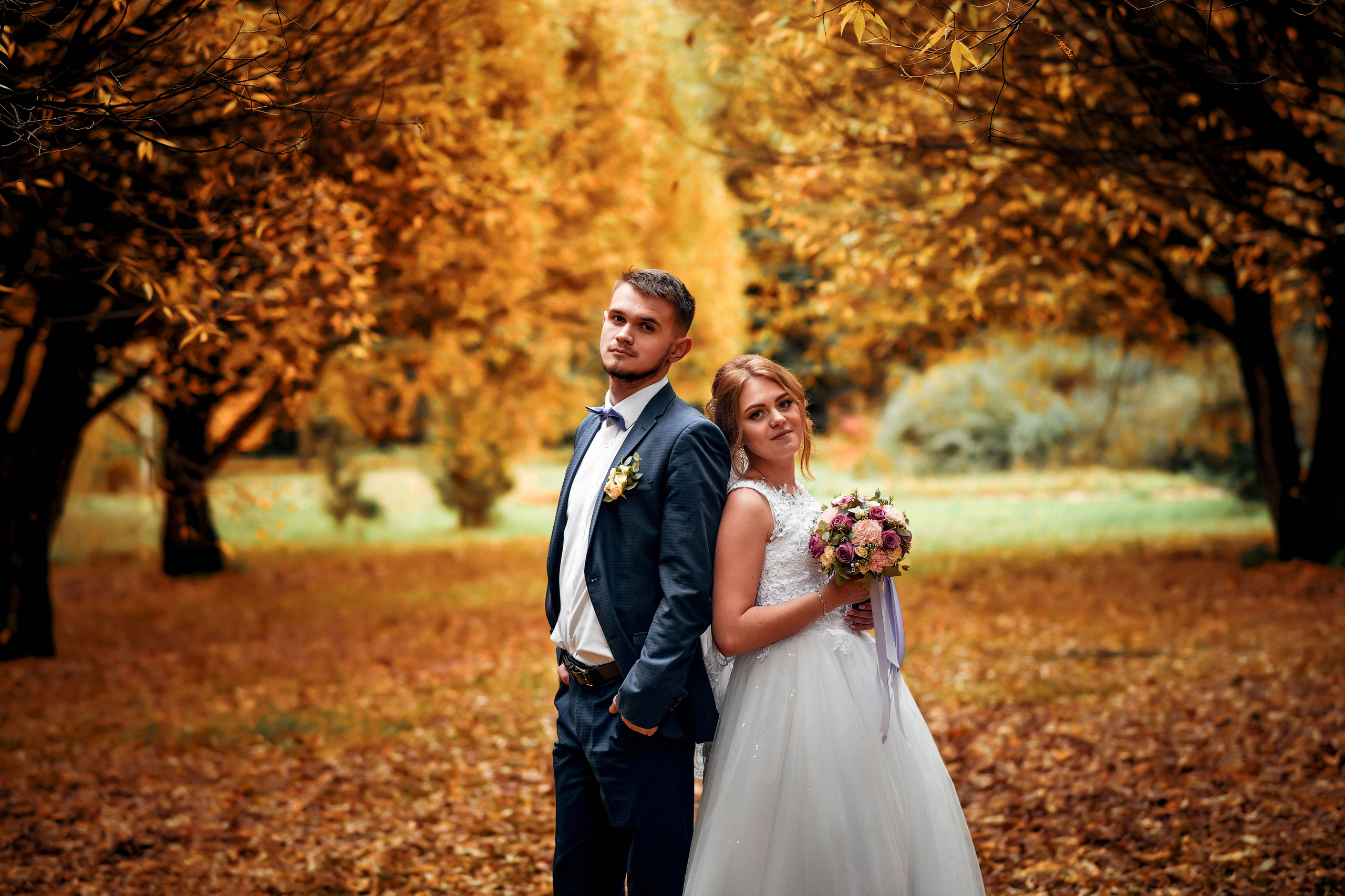 Осенняя свадебная серия Александра и Кристины. Свадебный, семейный, детский, контент фотограф в Омске Максим Ильин