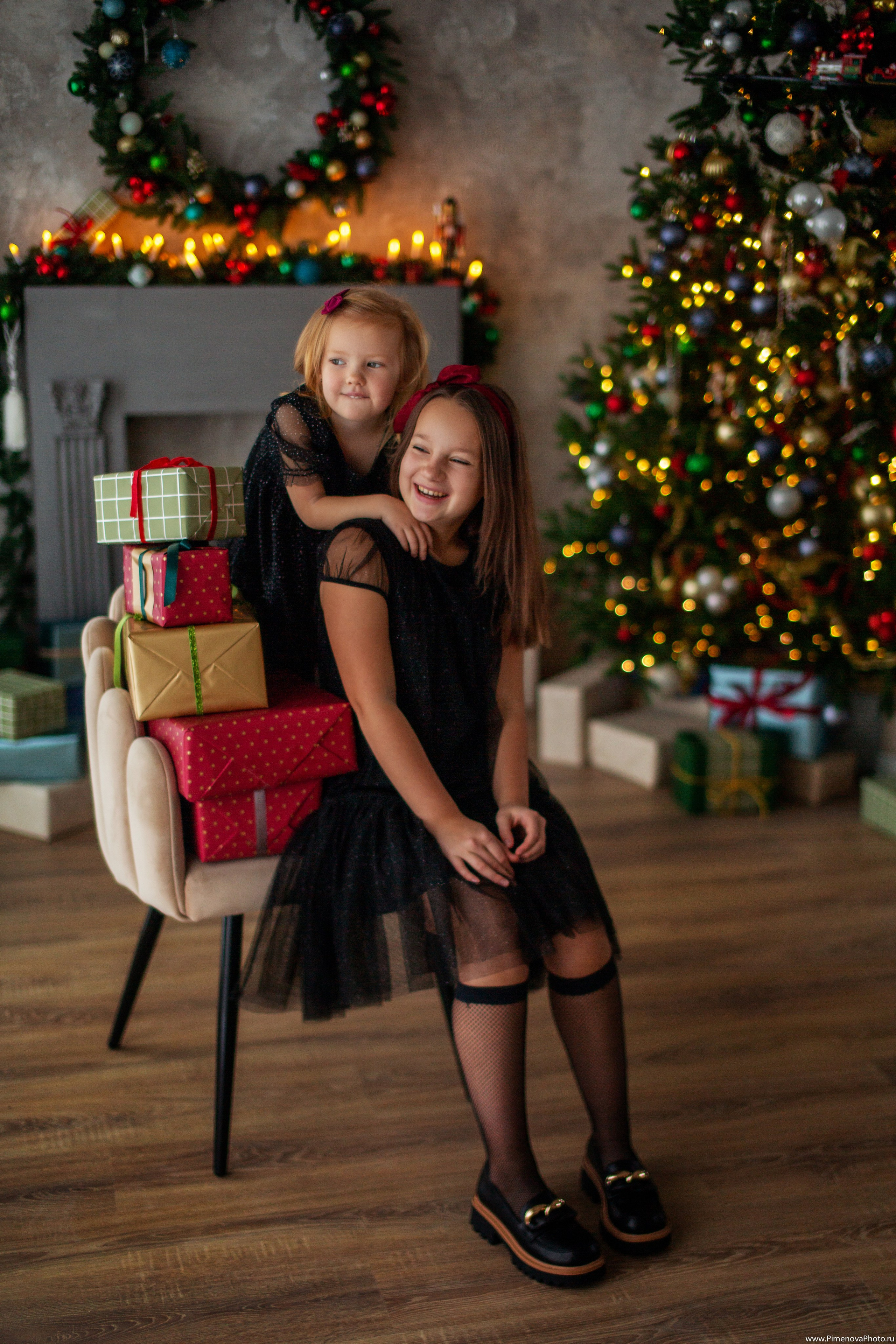 Новогодняя сказка Вари и Маруси, 2024. Семейный и детский фотограф в Петрозаводске