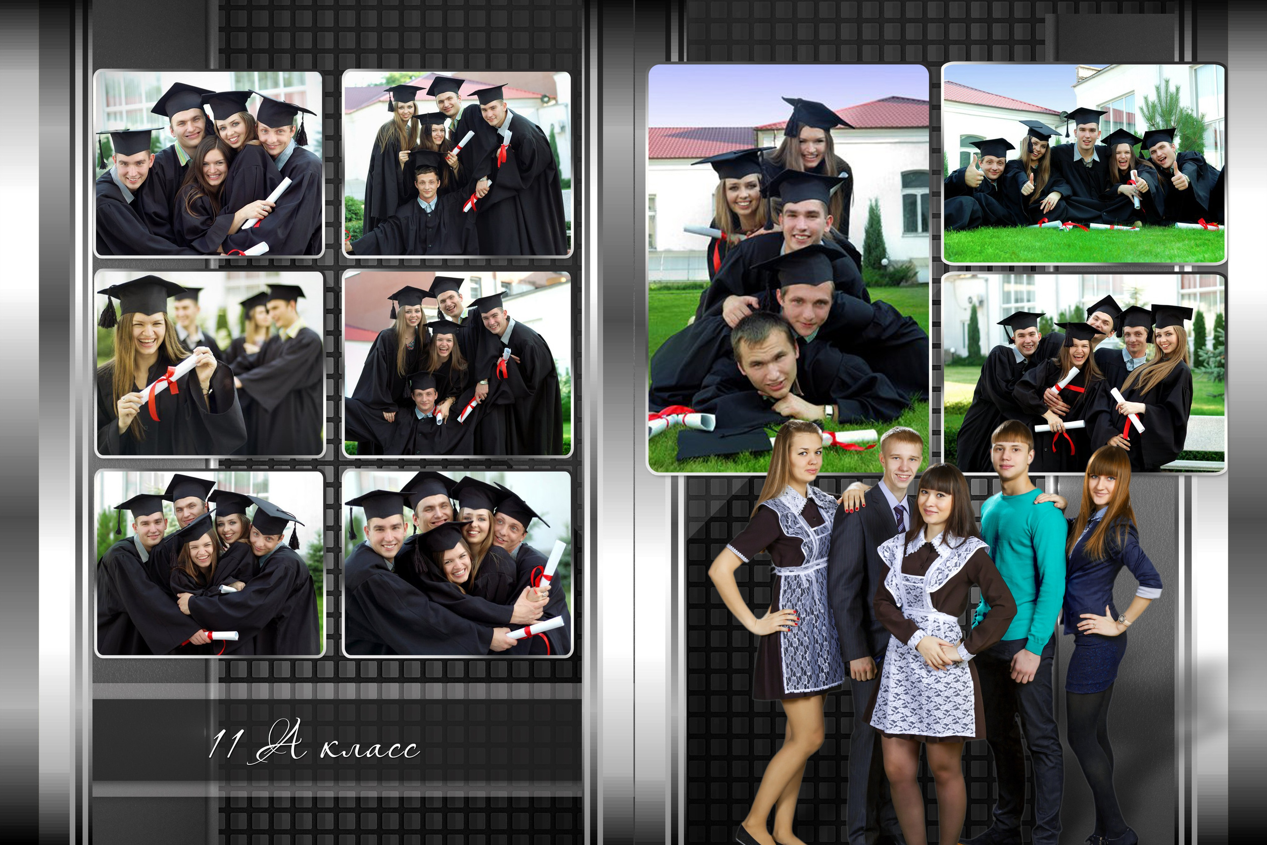 Шаблон 03 Старшая школа «Тёмный стиль». Medlori fotobook Выпускные альбомы в Липецке Лариса Медведева