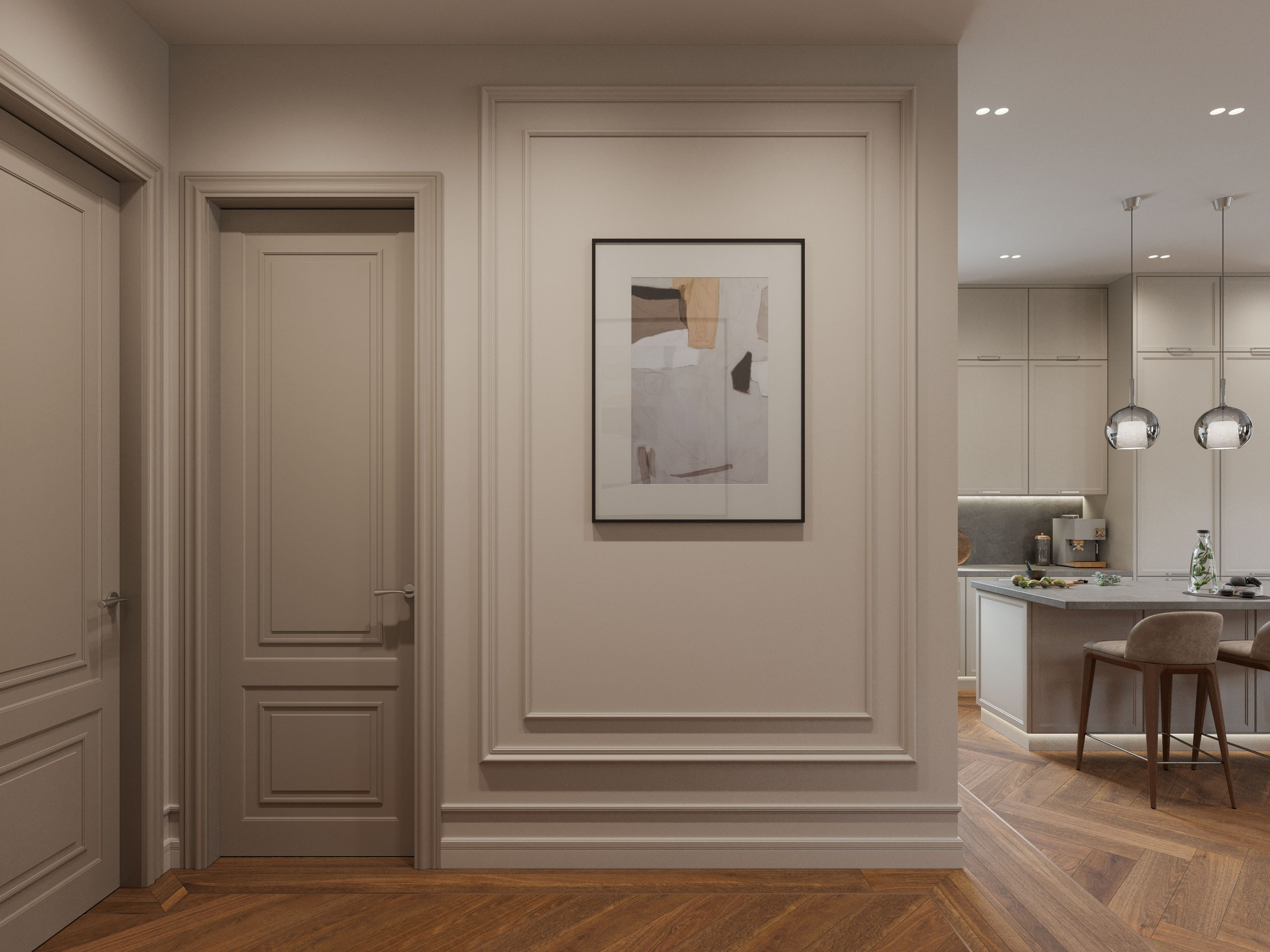 Неоклассика в Петербурге: 3D Визуализации Квартиры с Винтовой Лестницей в Гостиной. Визуализатор интерьера в Москве | Брагин Кирилл