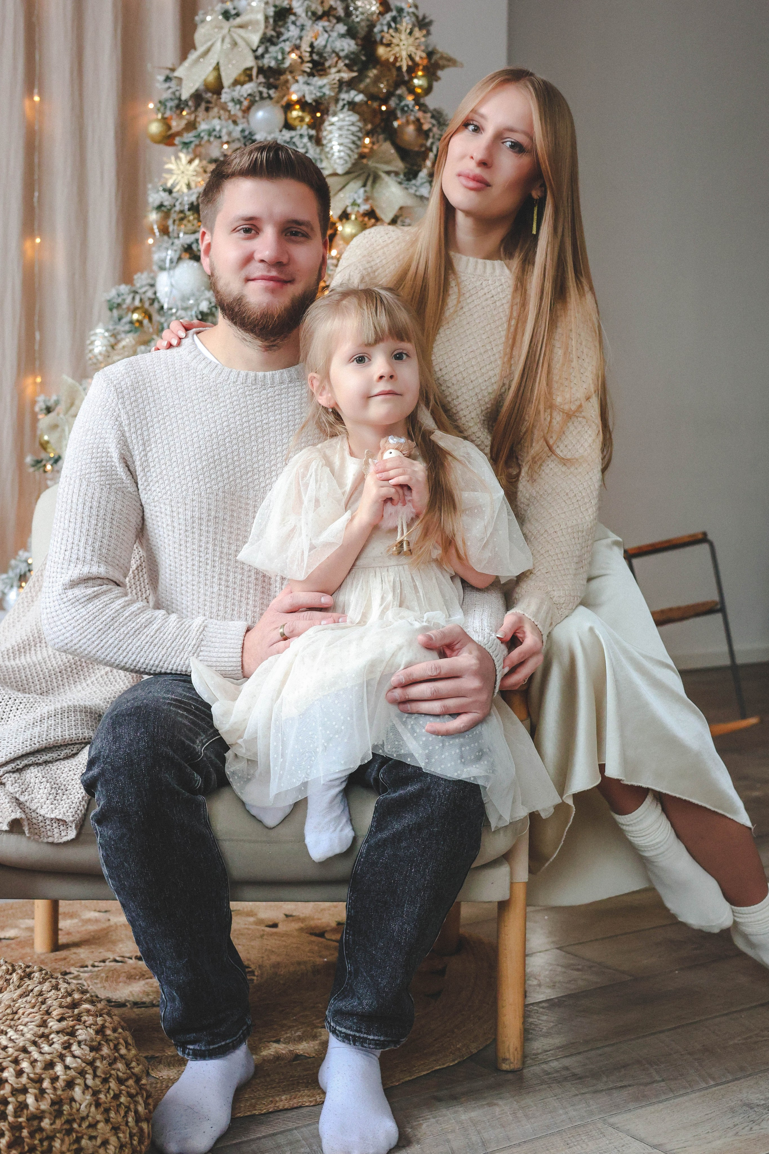 Новогодняя история «Кира и ее семья». Фотограф в Москве Анастасия Калинина