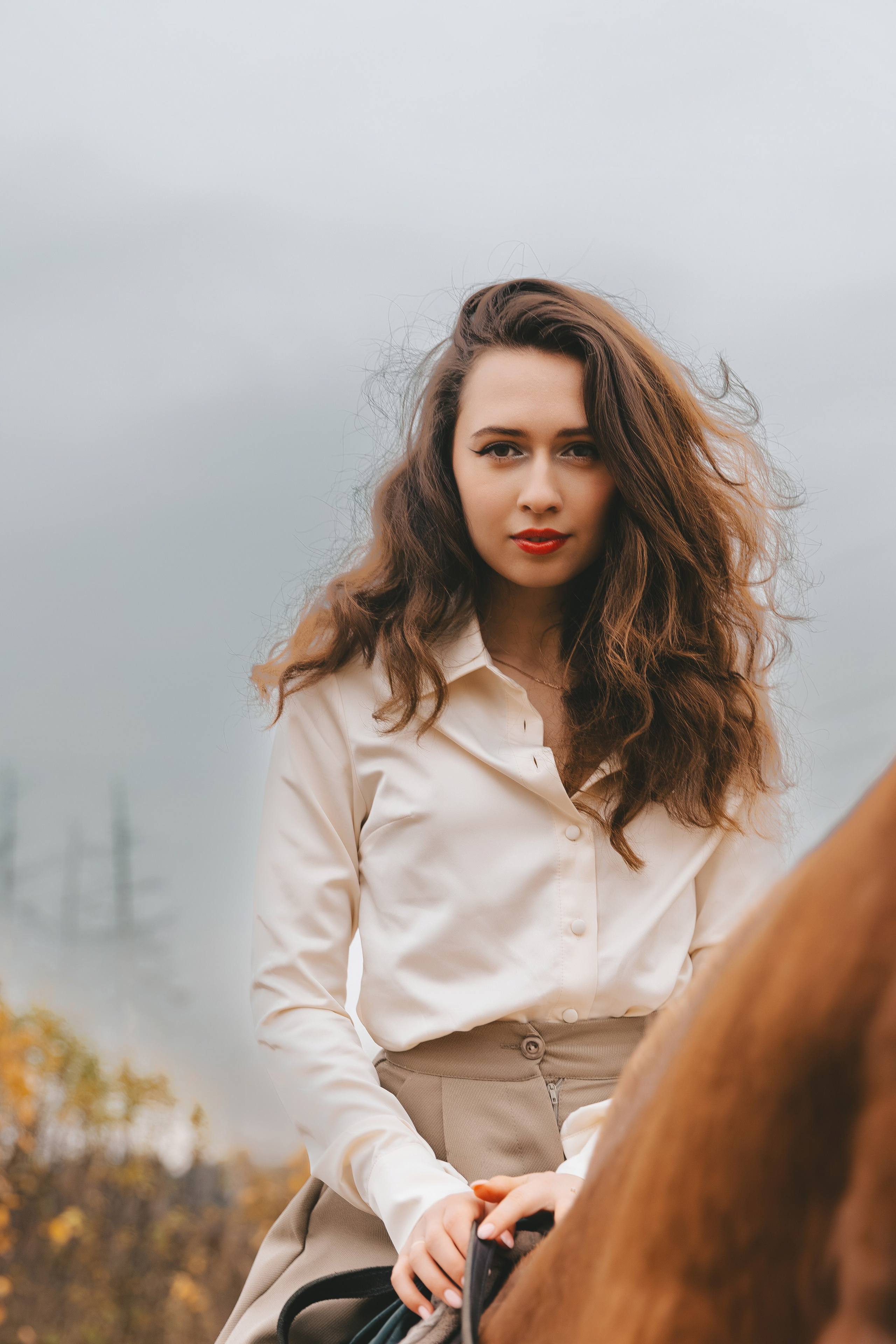 Женский портрет с лошадью. Семейный и женский фотограф в Москве Надежда Воробьева
