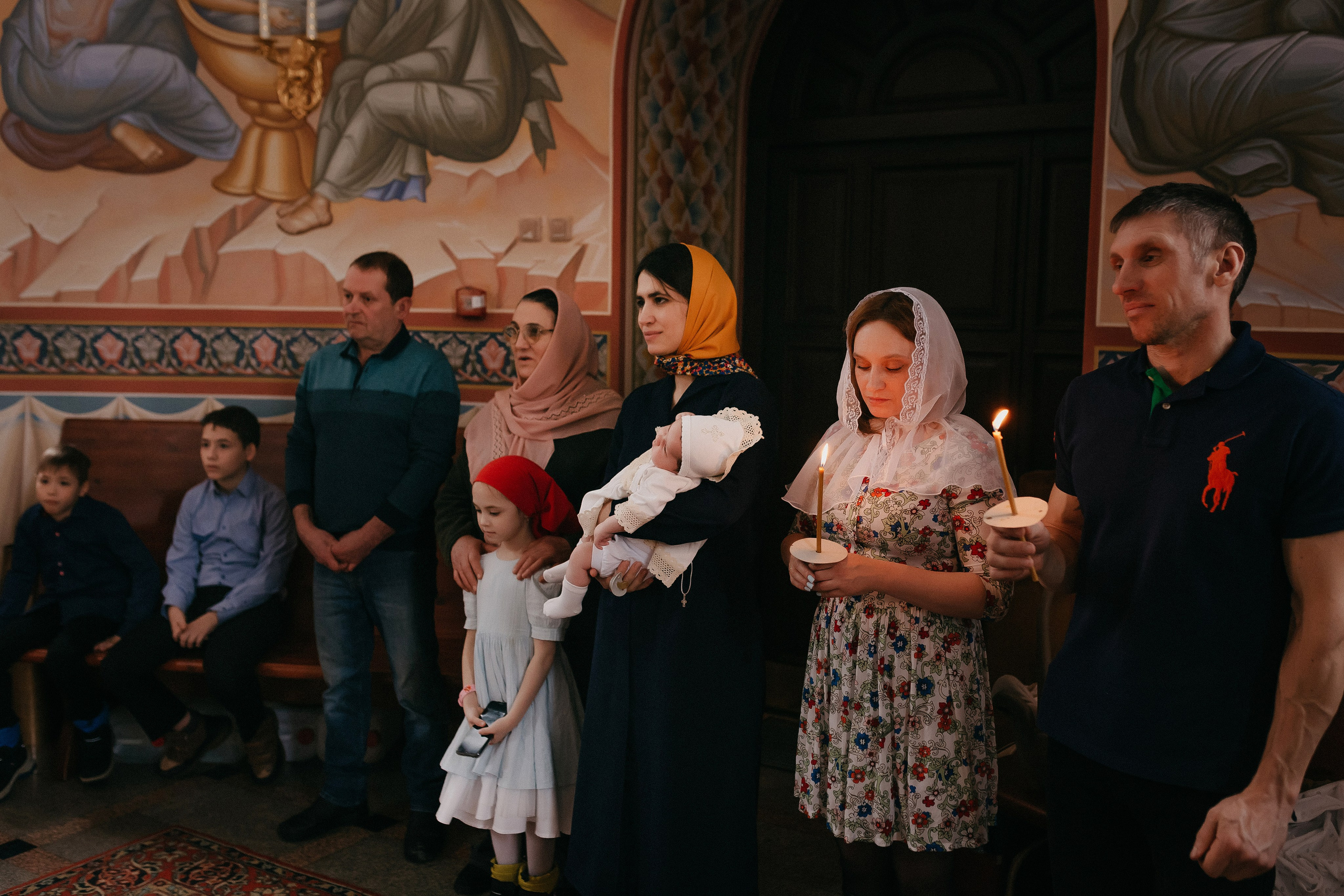 Крещение Арины. Храм Георгия Победоносца. Семейный фотограф в Сургуте