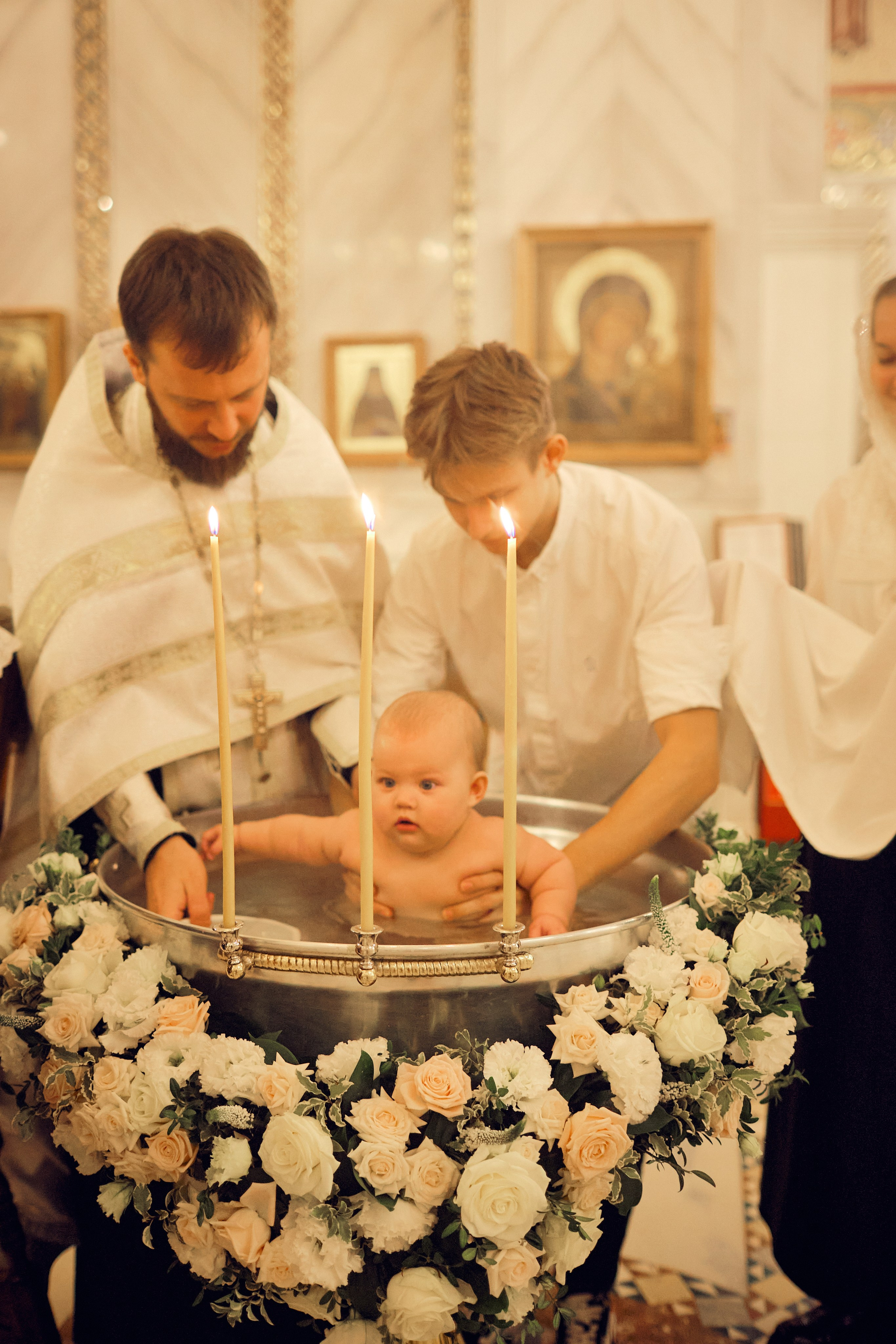 Таинство Крещения. Фотограф Москва|Ясенево Яна Новокрещенных