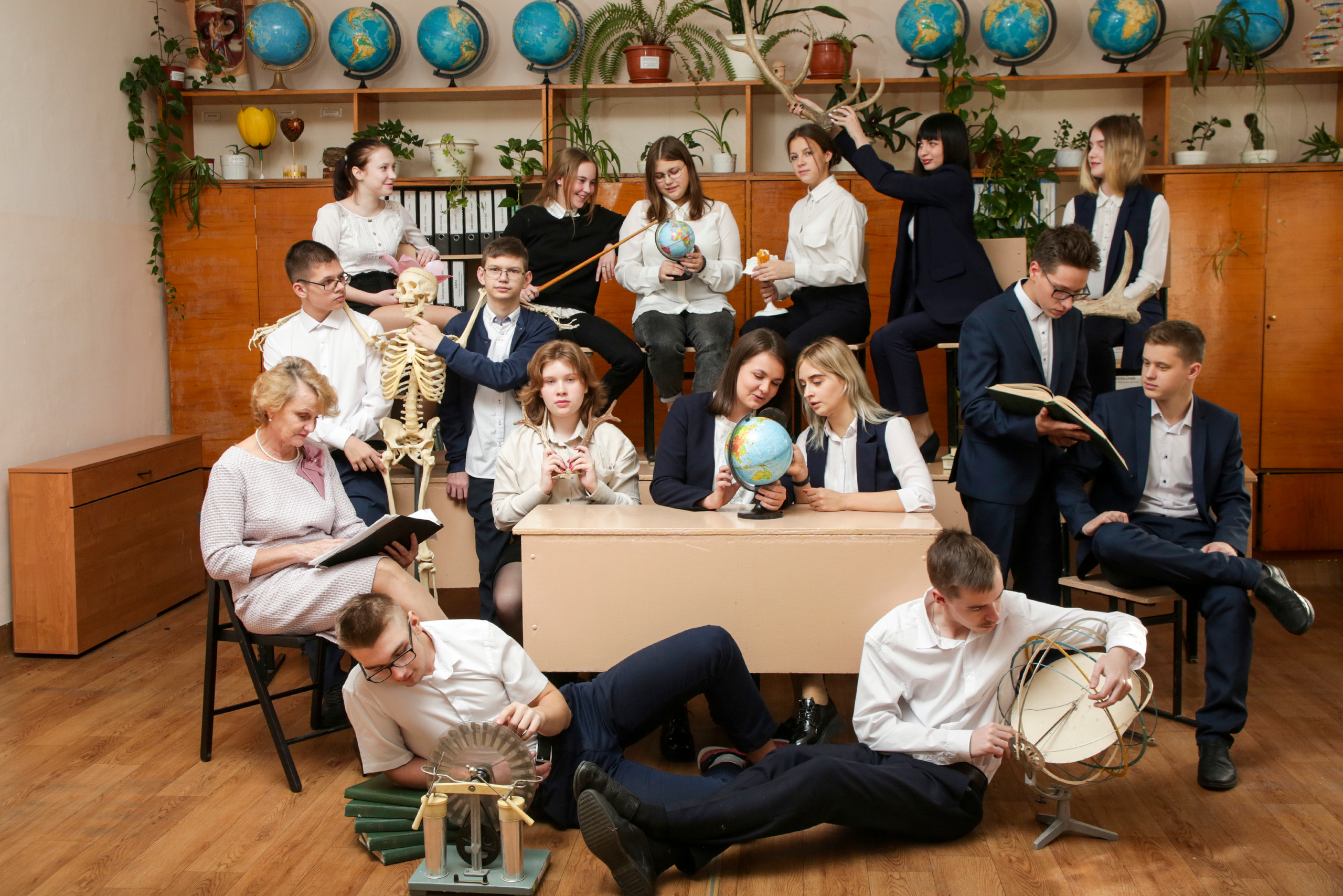 Общее фото. Школьная фотография Поповы