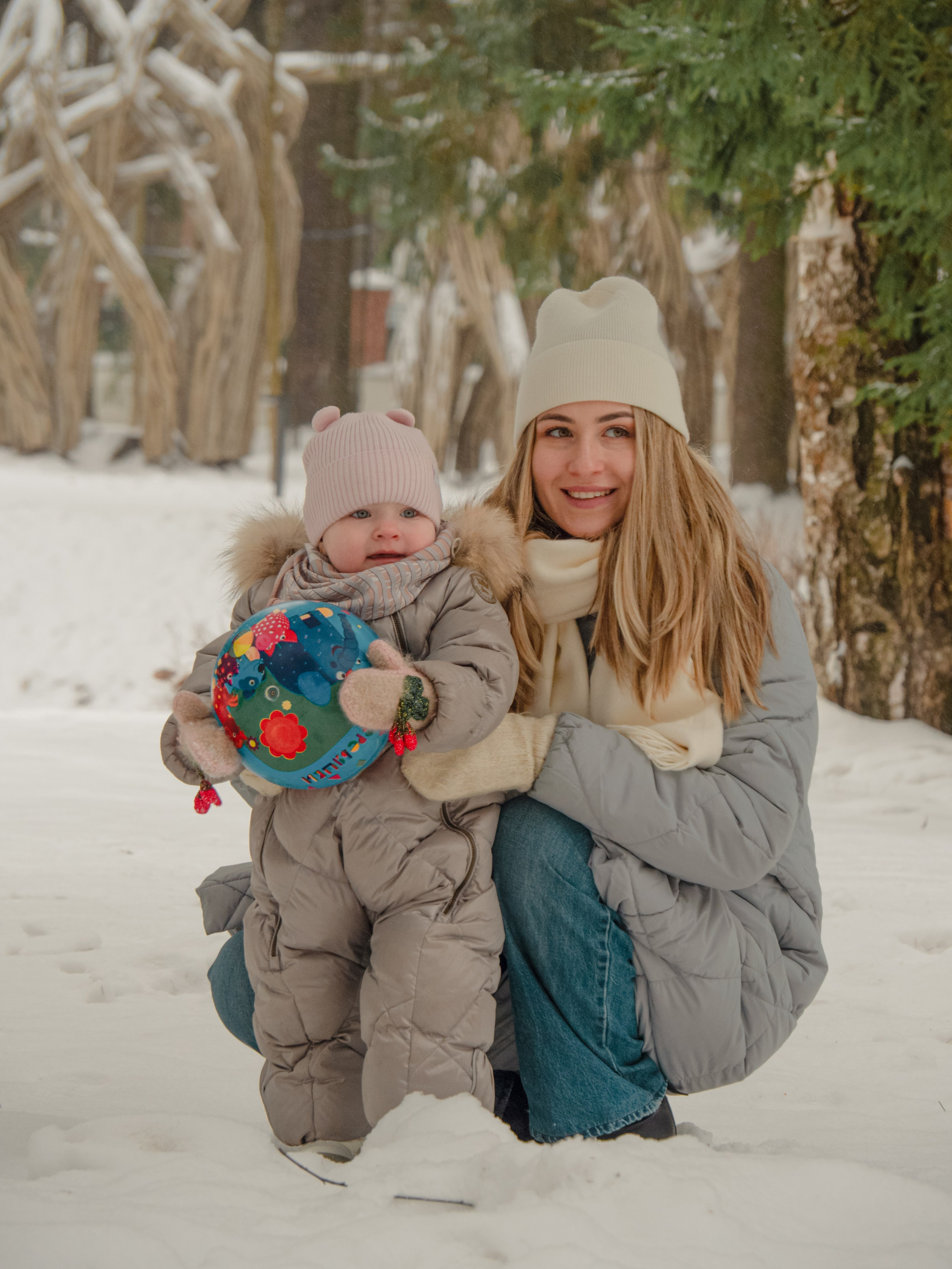 Зима. Валерия, Евгений, Милана. Фотограф в Москве Ленарская Дарья