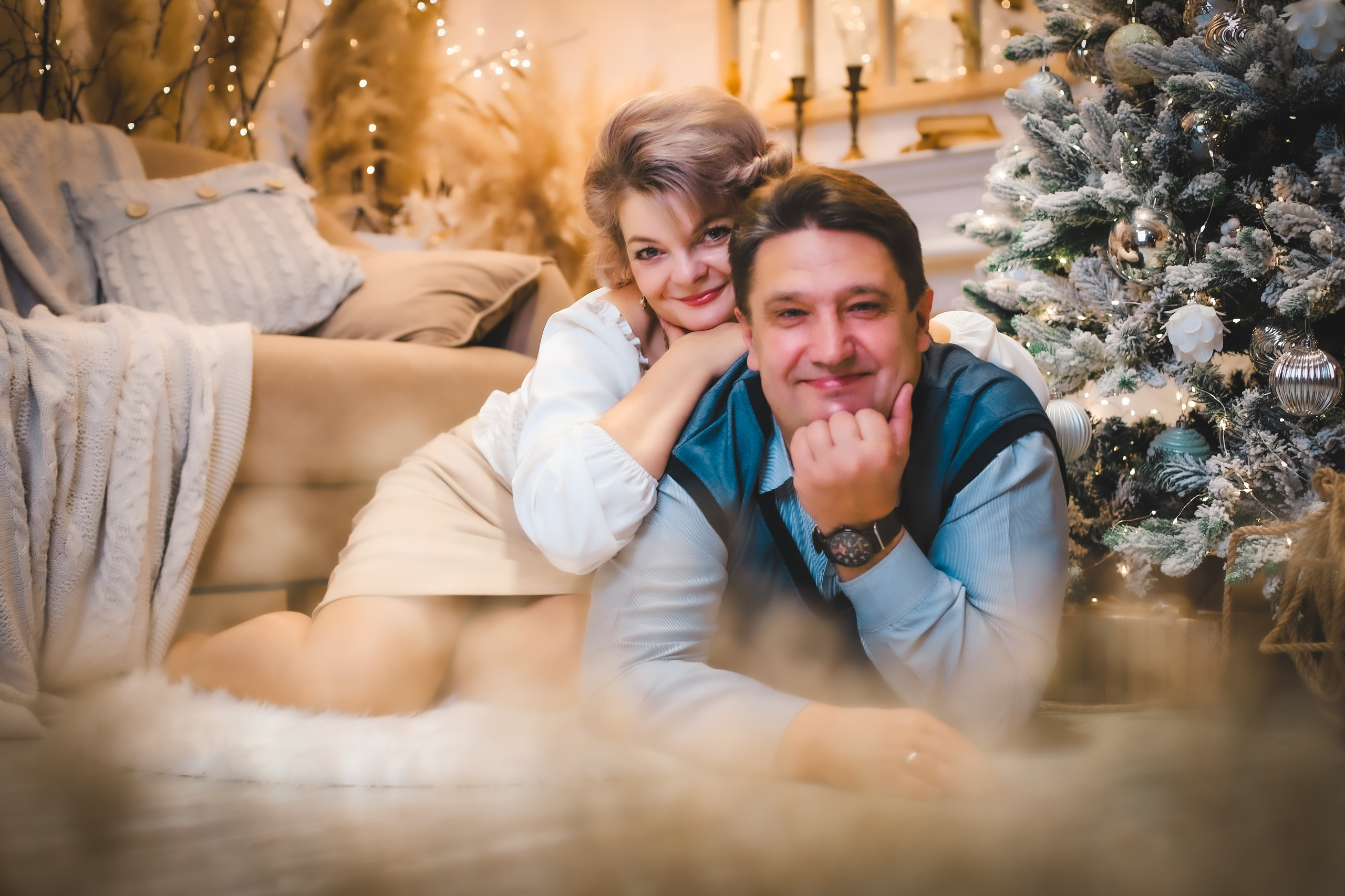 Новогодняя история Людмилы и Игоря. Фотограф беременности и семейных историй Эльвира Акарибе в городе Краснодар!