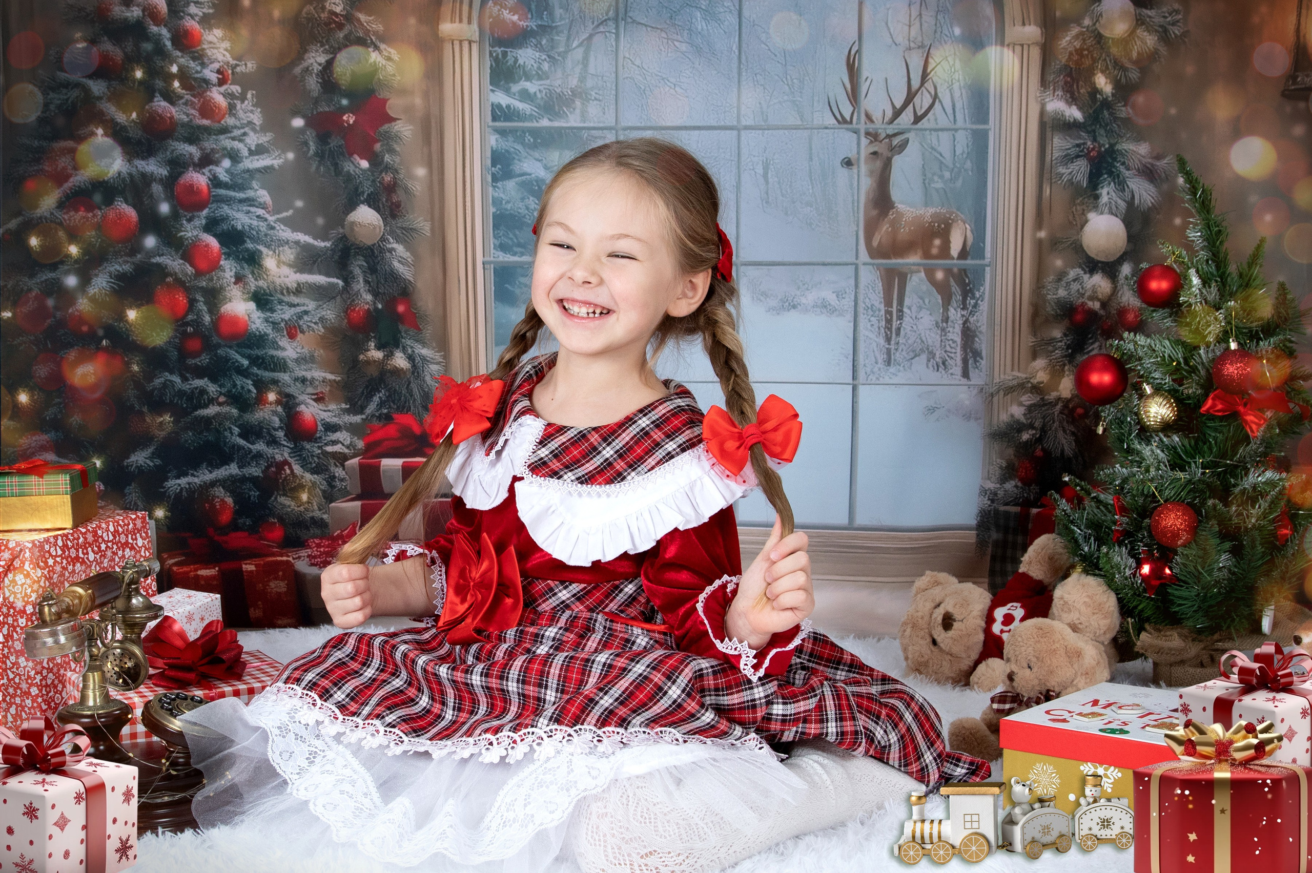 Новогодняя фотосессия «Звонок в рождество». Детская фотостудия «Фоточка» Москва Зеленоград фотопроекты, выпускные альбомы