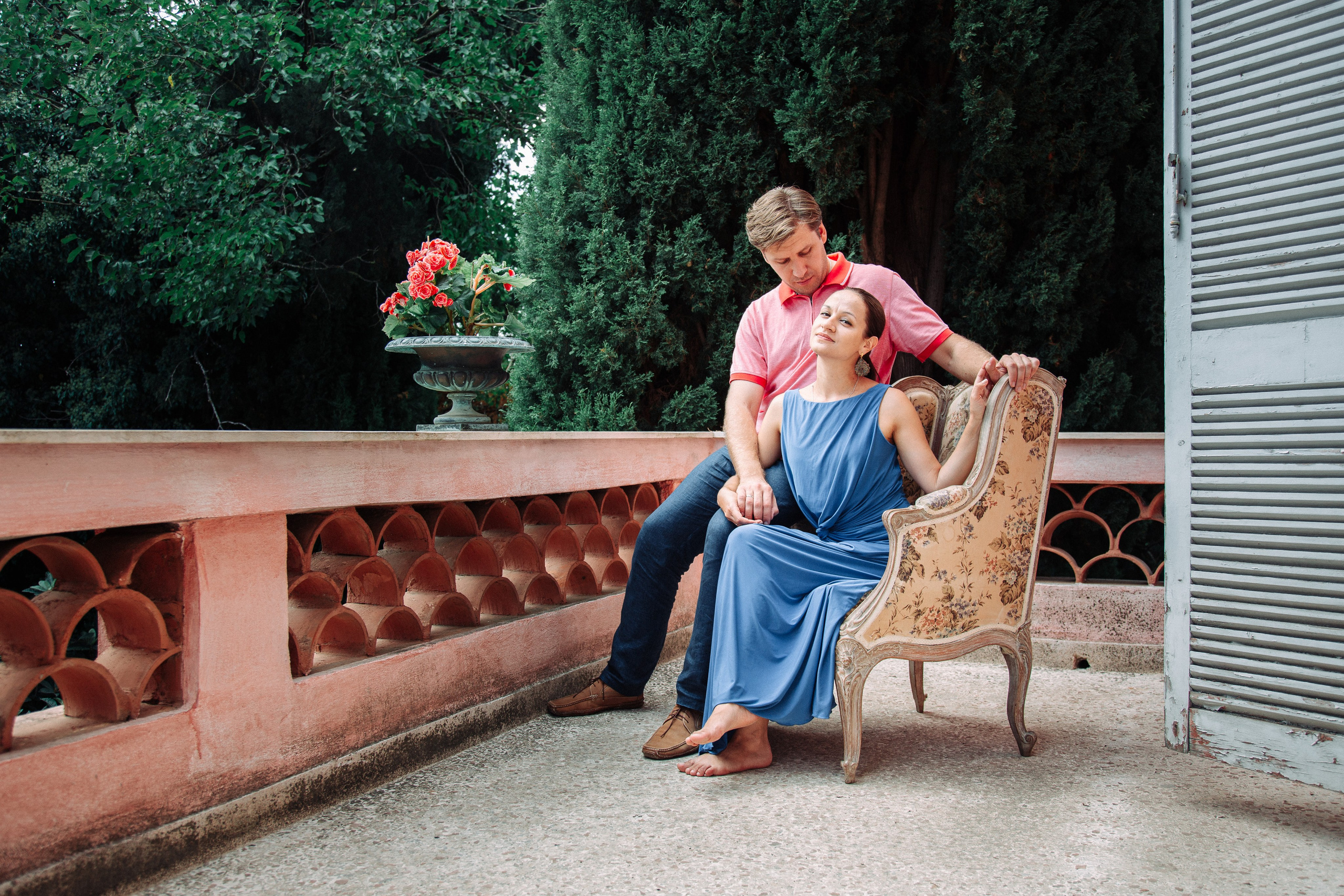 Фотосессия Дениса и Ирины на вилле в Греции. Фотограф — Евгений Свистков