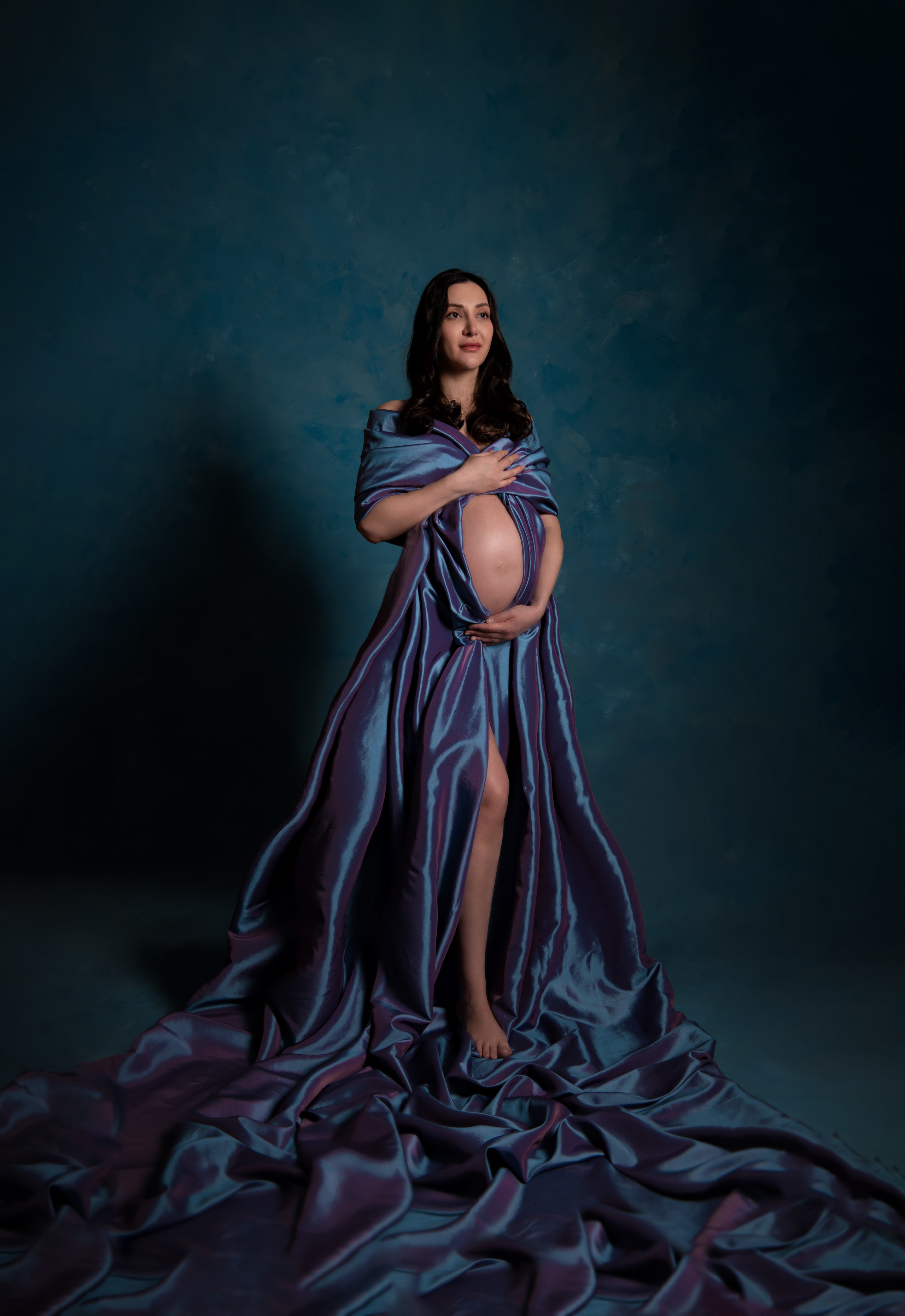 Съемка на холсте. Фотосессия беременности — Крылова Натали — Москва