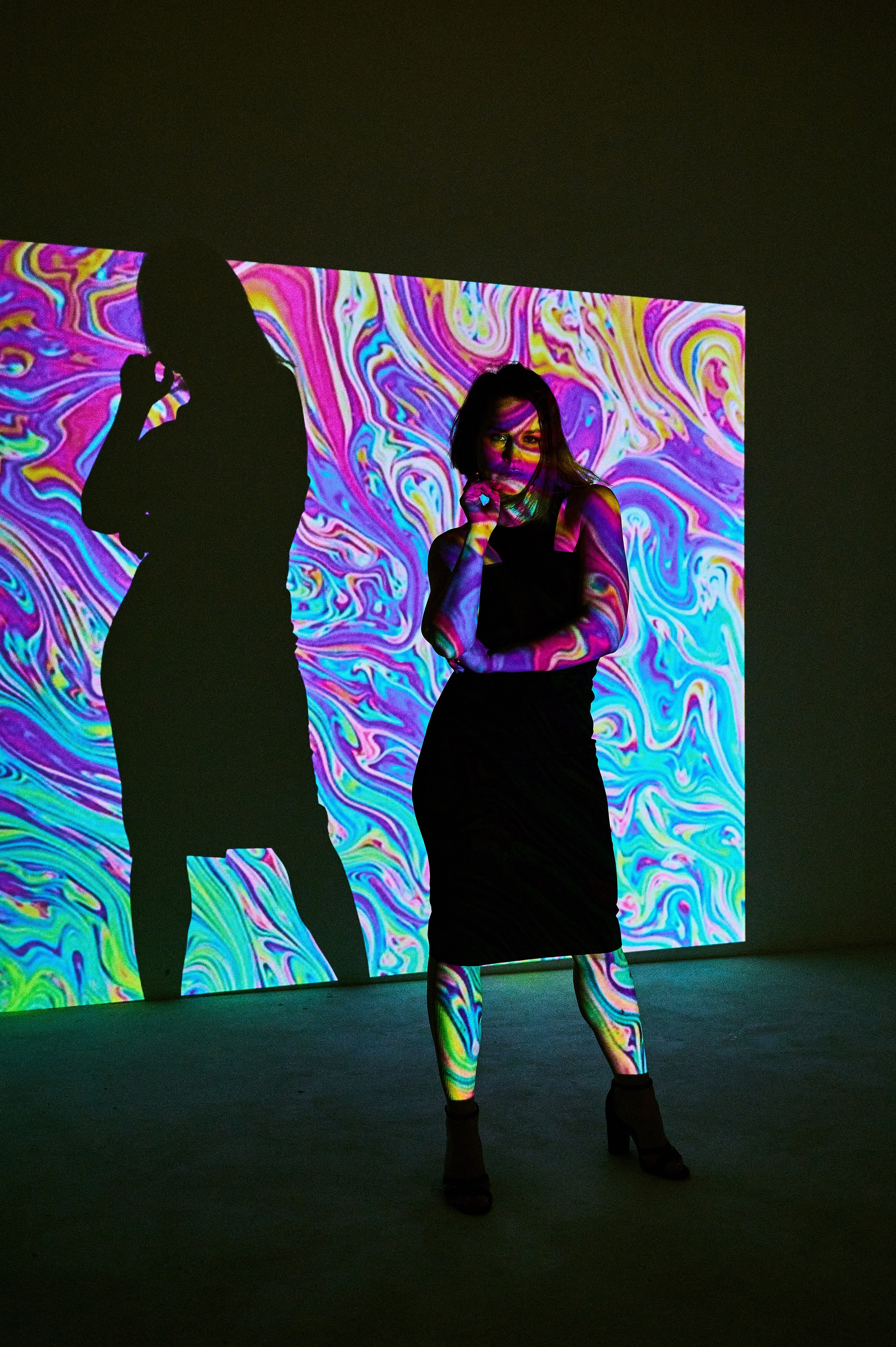 Фотосессия Ксении с проектором