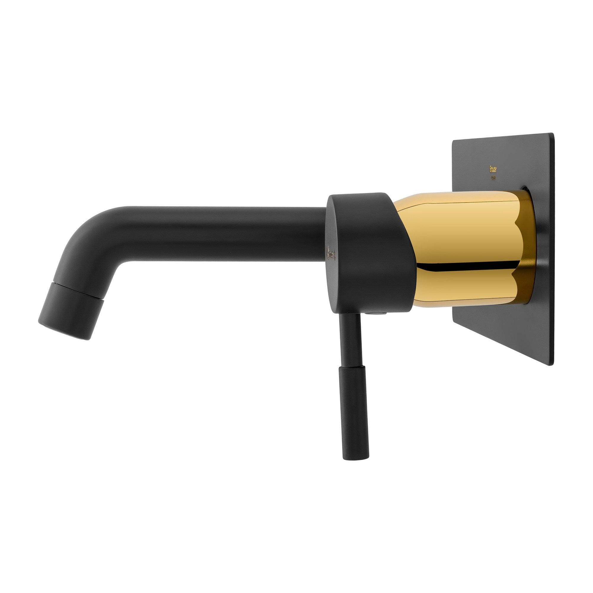 Встраиваемый смеситель для раковины черного цвета