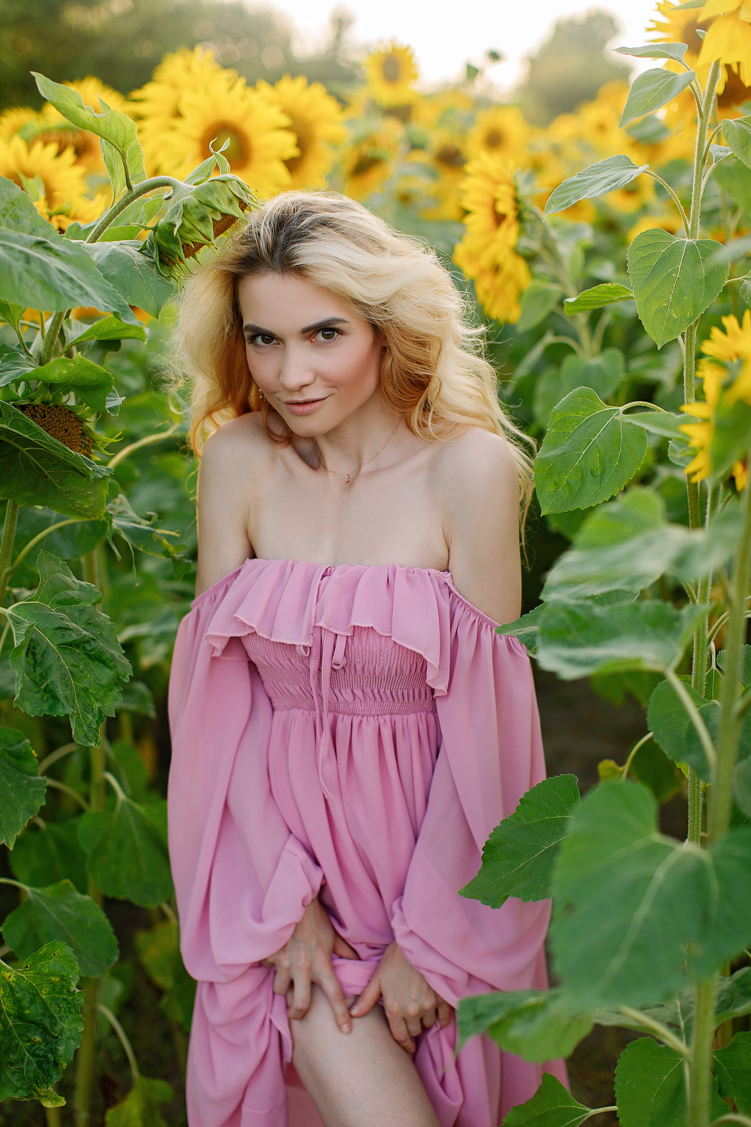 Съёмка в подсолнухах. Свадебный и семейный фотограф в Калининграде Макарова Татьяна