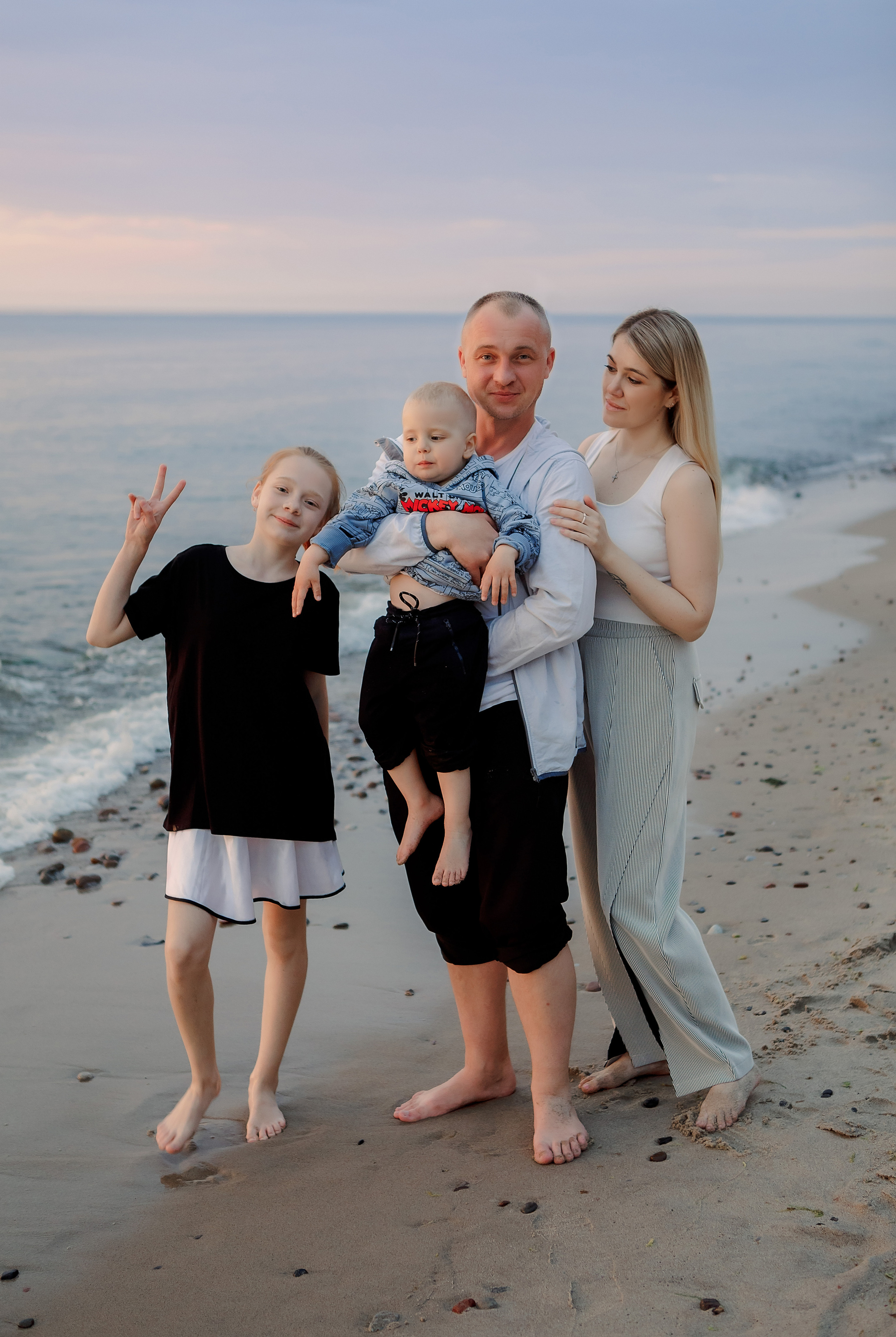 Морская семейная съёмка. Свадебный и семейный фотограф в Калининграде Макарова Татьяна