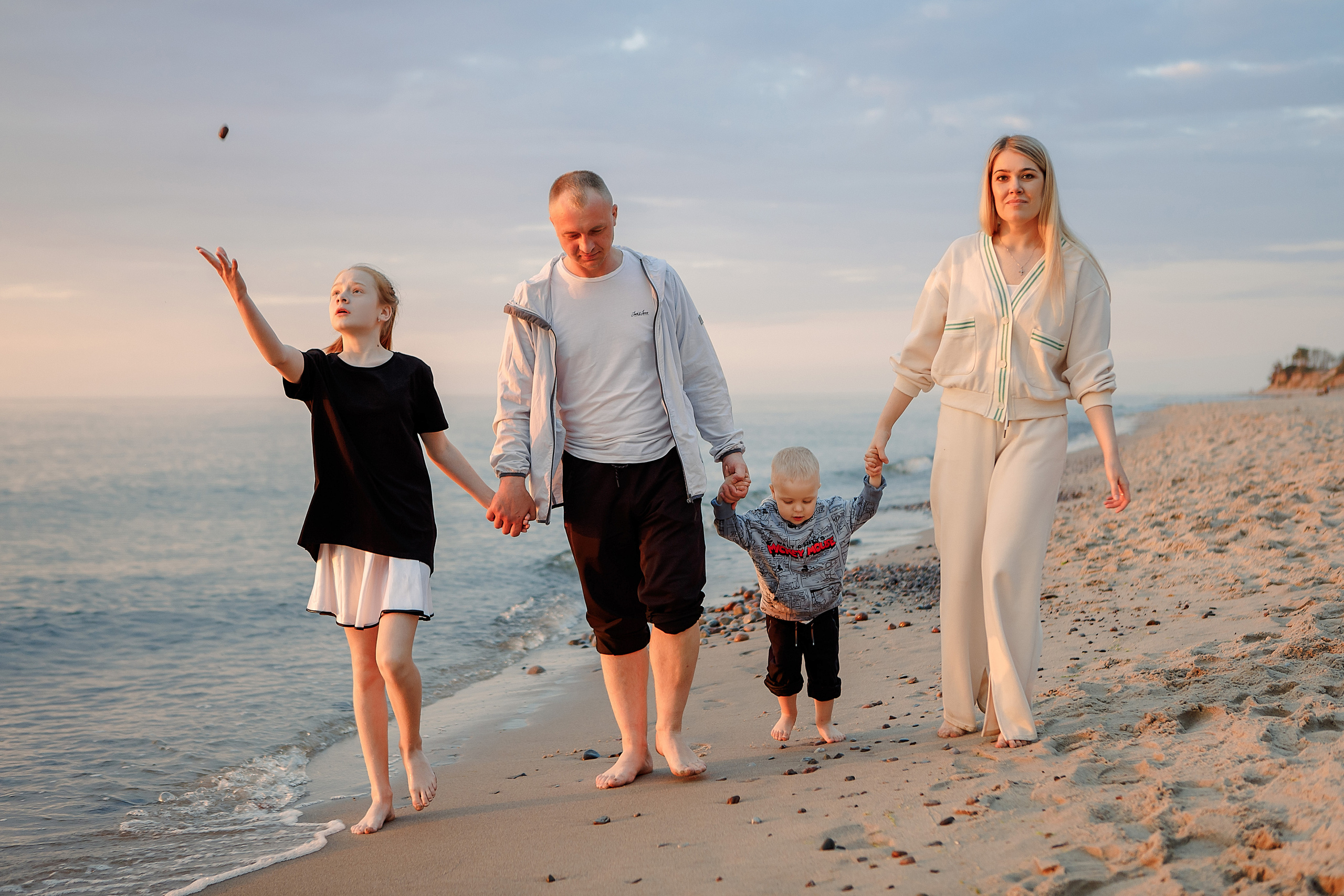 Морская семейная съёмка. Свадебный и семейный фотограф в Калининграде Макарова Татьяна