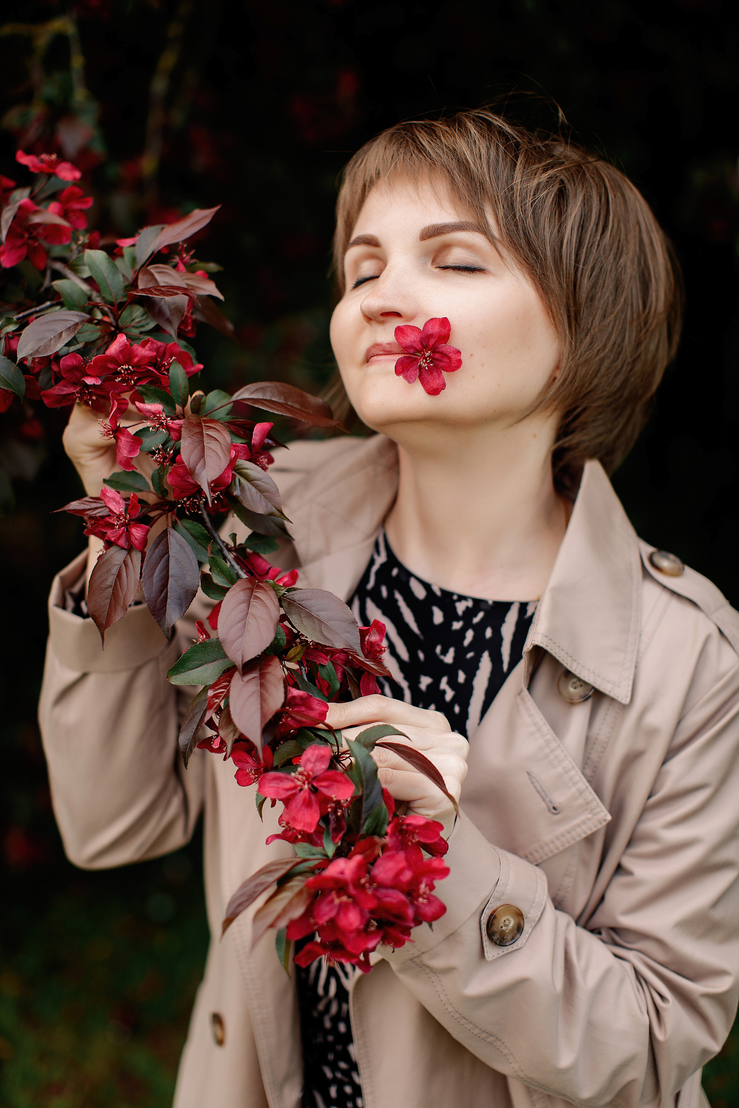 Семейная съёмка в цветении. Свадебный и семейный фотограф в Калининграде Макарова Татьяна