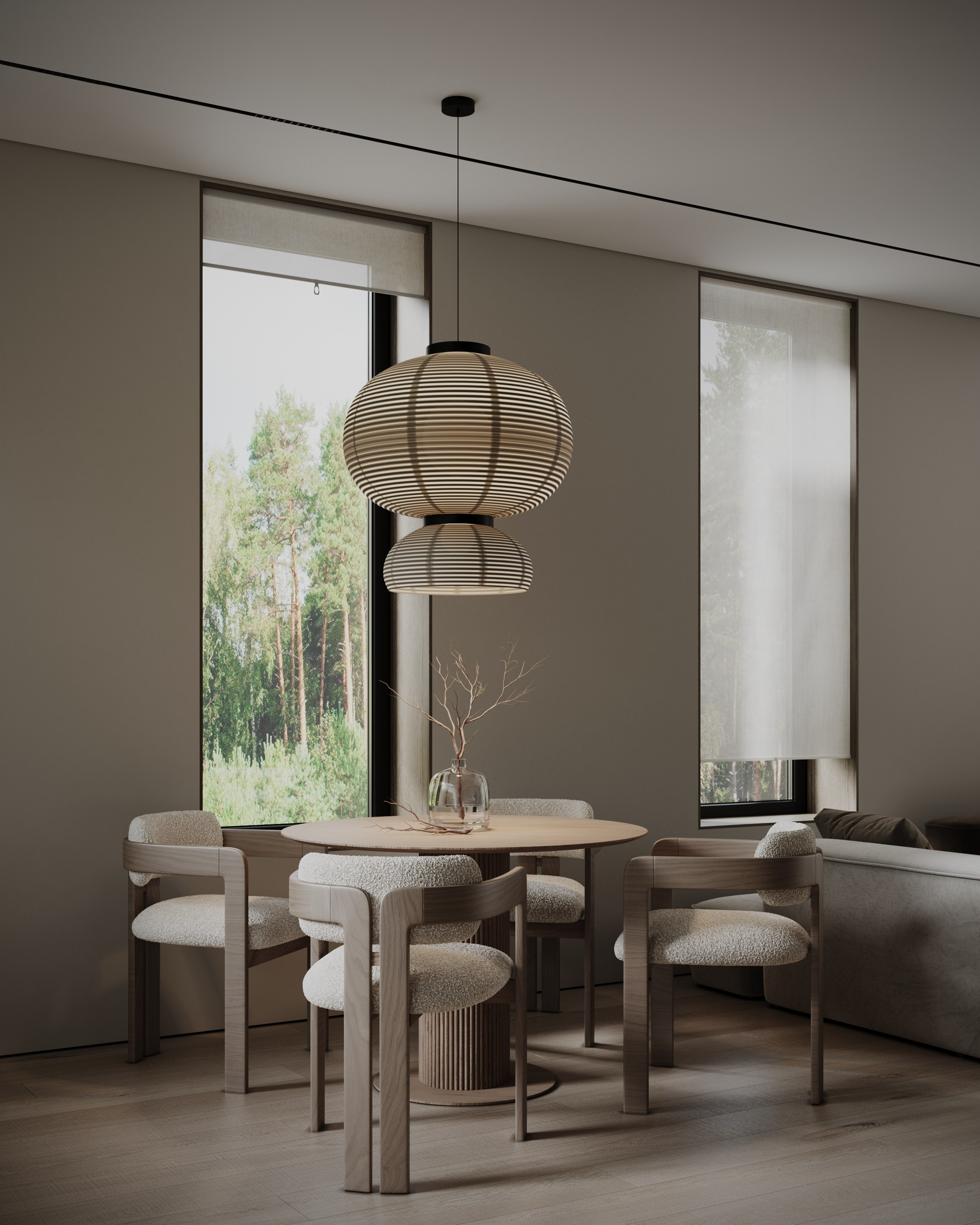 Сибирский дом. Визуализации интерьера