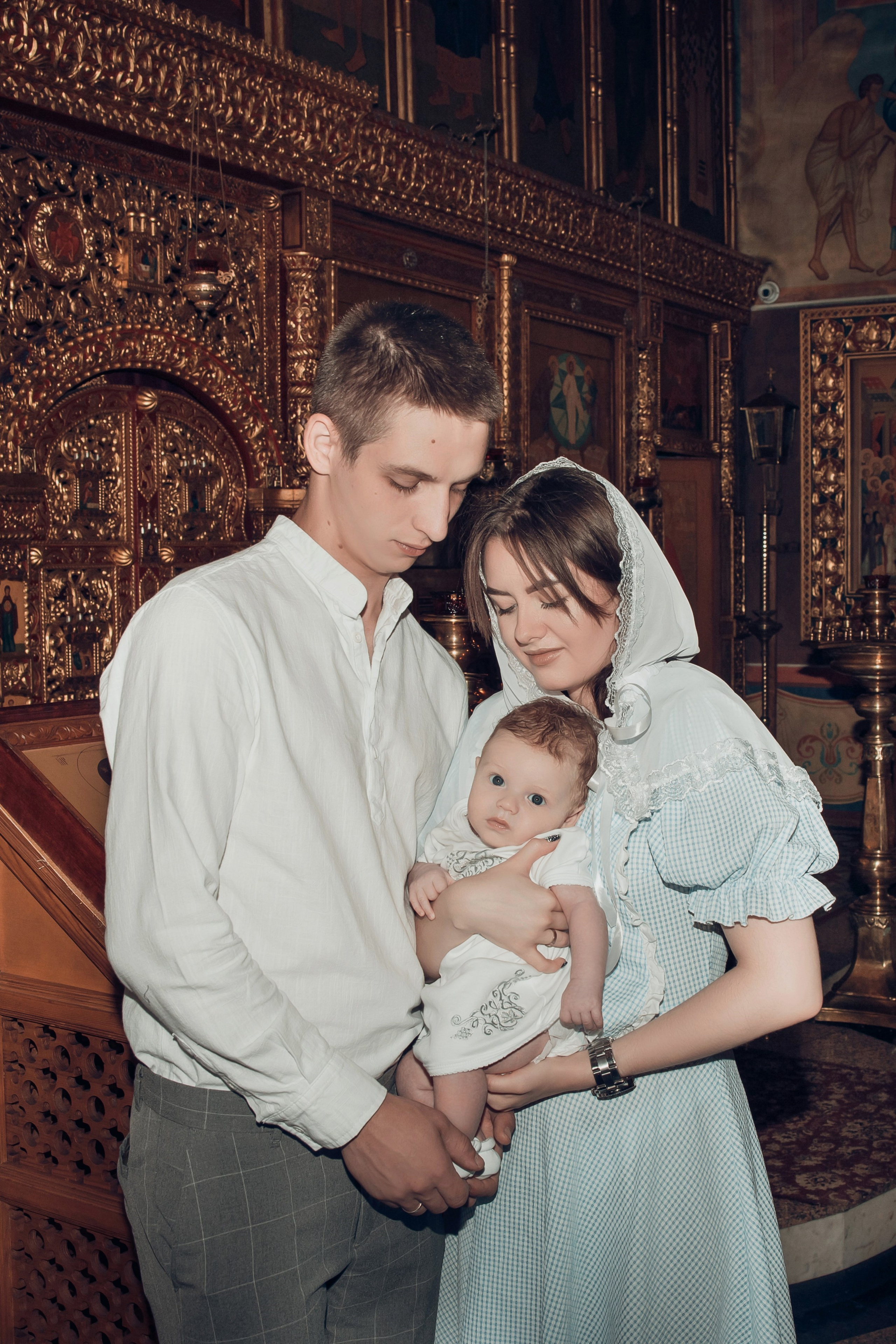 Таинство Крещения Матвея. Спасо-Преображенский храм (Спаса на Яру). Семейный фотограф в Рязани и Рязанской области