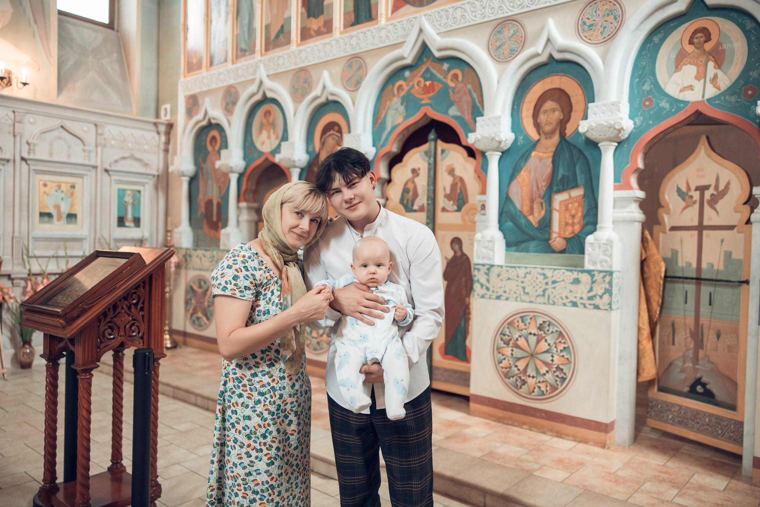 Таинство Крещения Василия. Храм в честь иконы «Всецарица». Семейный фотограф в Рязани и Рязанской области