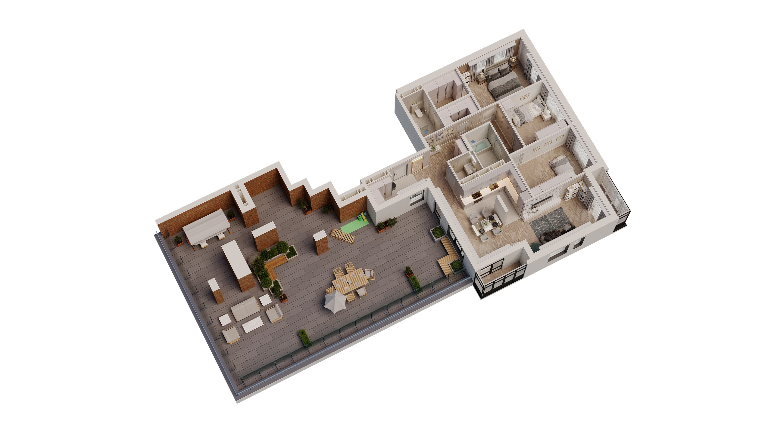 3D планировки. 3D визуализация интерьера и архитектурной среды