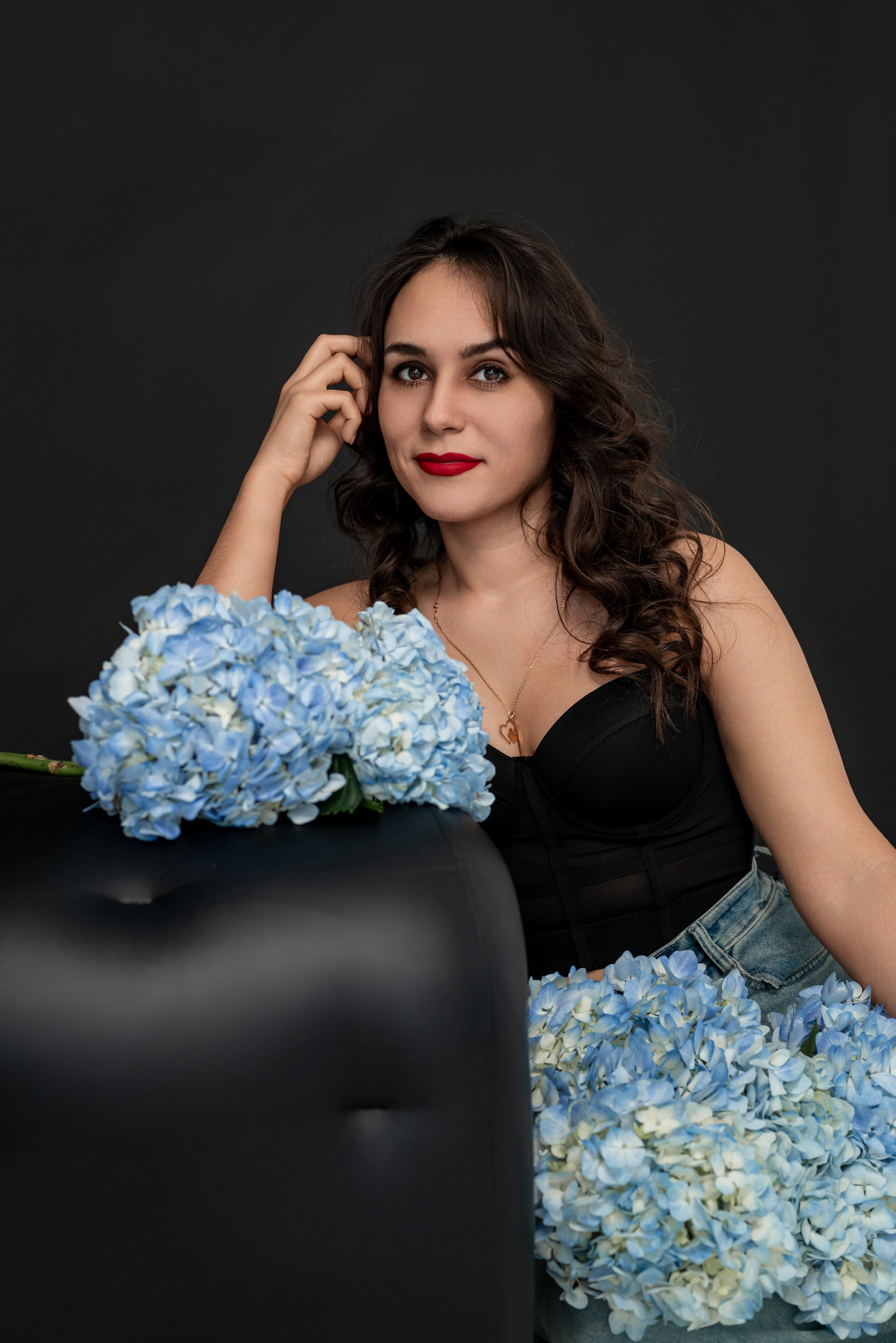 Фотопроект с голубыми гортензиями. Фотограф в городе Салават