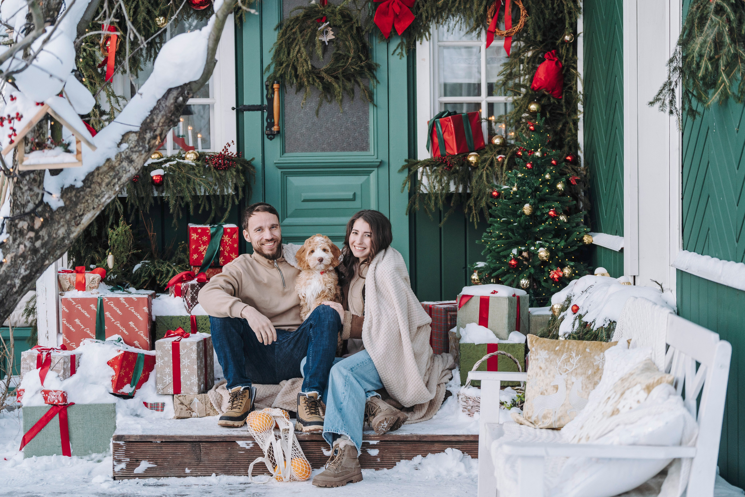 Мёрфи, Таня и Антон. Фотограф анималист в Спб недорого Олеся Майорова